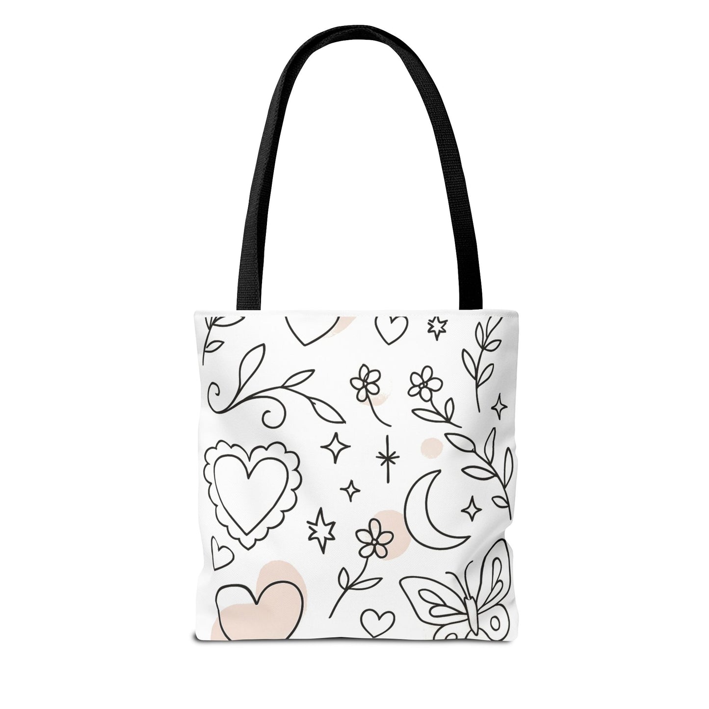 Whimsical Pink Moodz Tote Bag - Versatile Everyday Carryall for Artsy Souls
