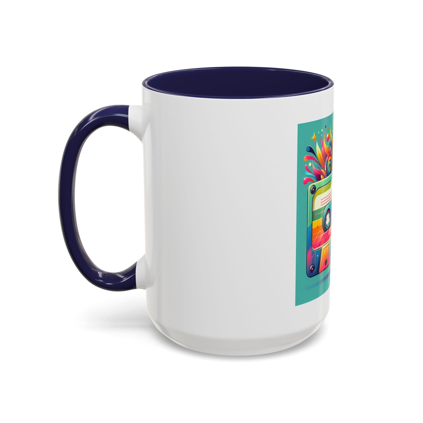 Retro Vibrant Coffee Mug - 11oz & 15oz - Perfect Gift for Music Lovers & Nostalgia Fans
