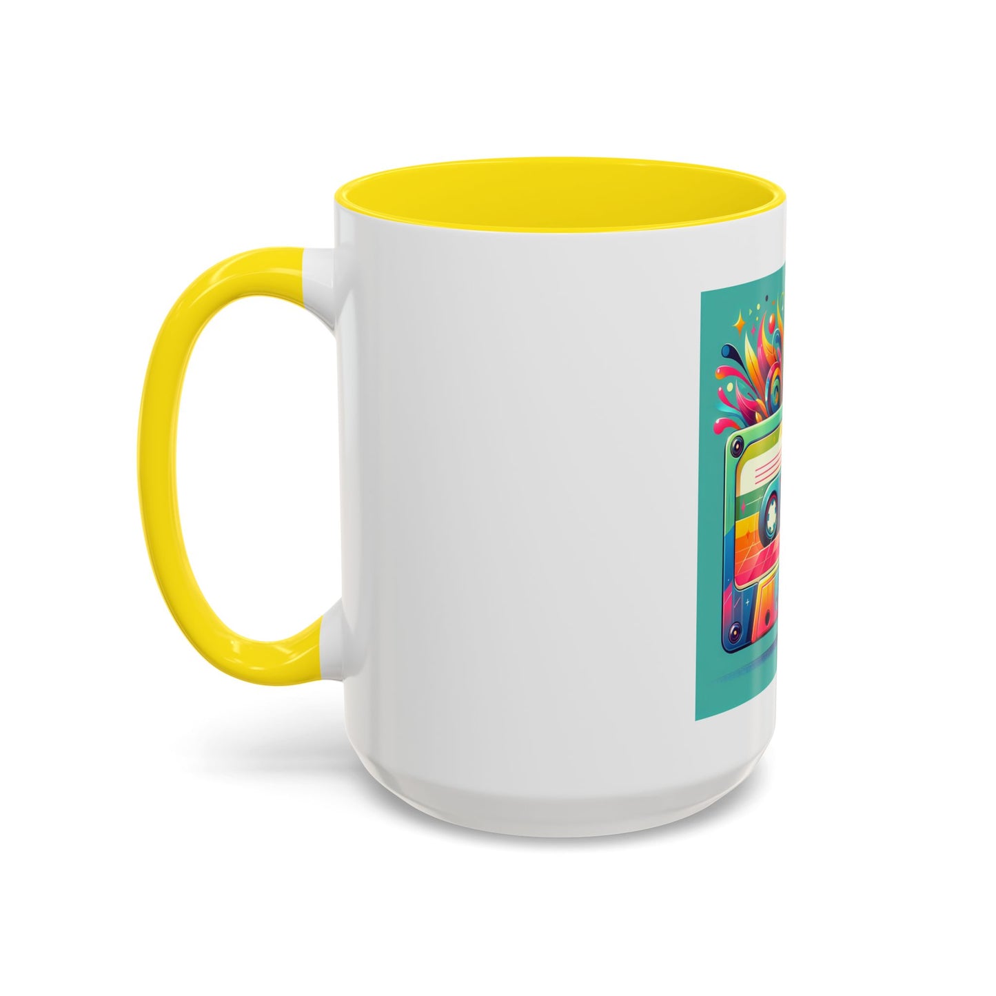 Retro Vibrant Coffee Mug - 11oz & 15oz - Perfect Gift for Music Lovers & Nostalgia Fans