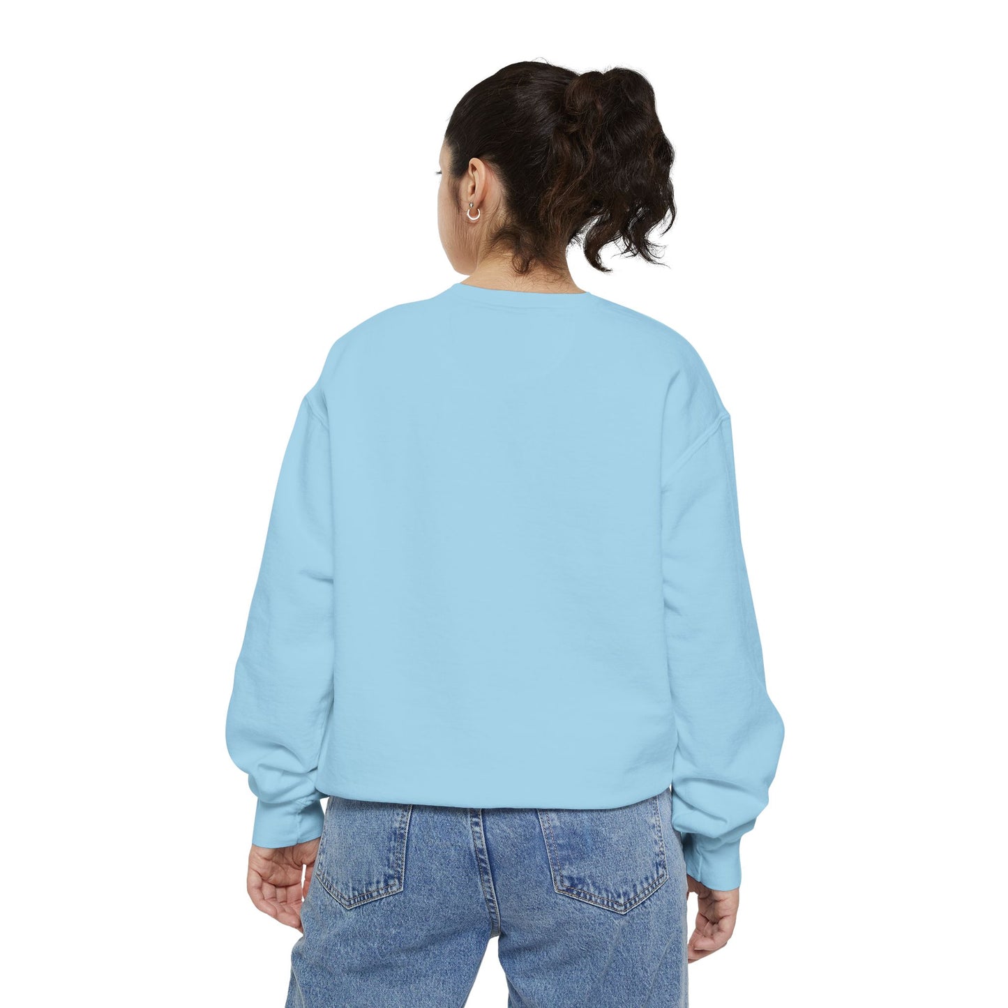 Pink Minimalist Garment-Dyed Unisex Sweatshirt