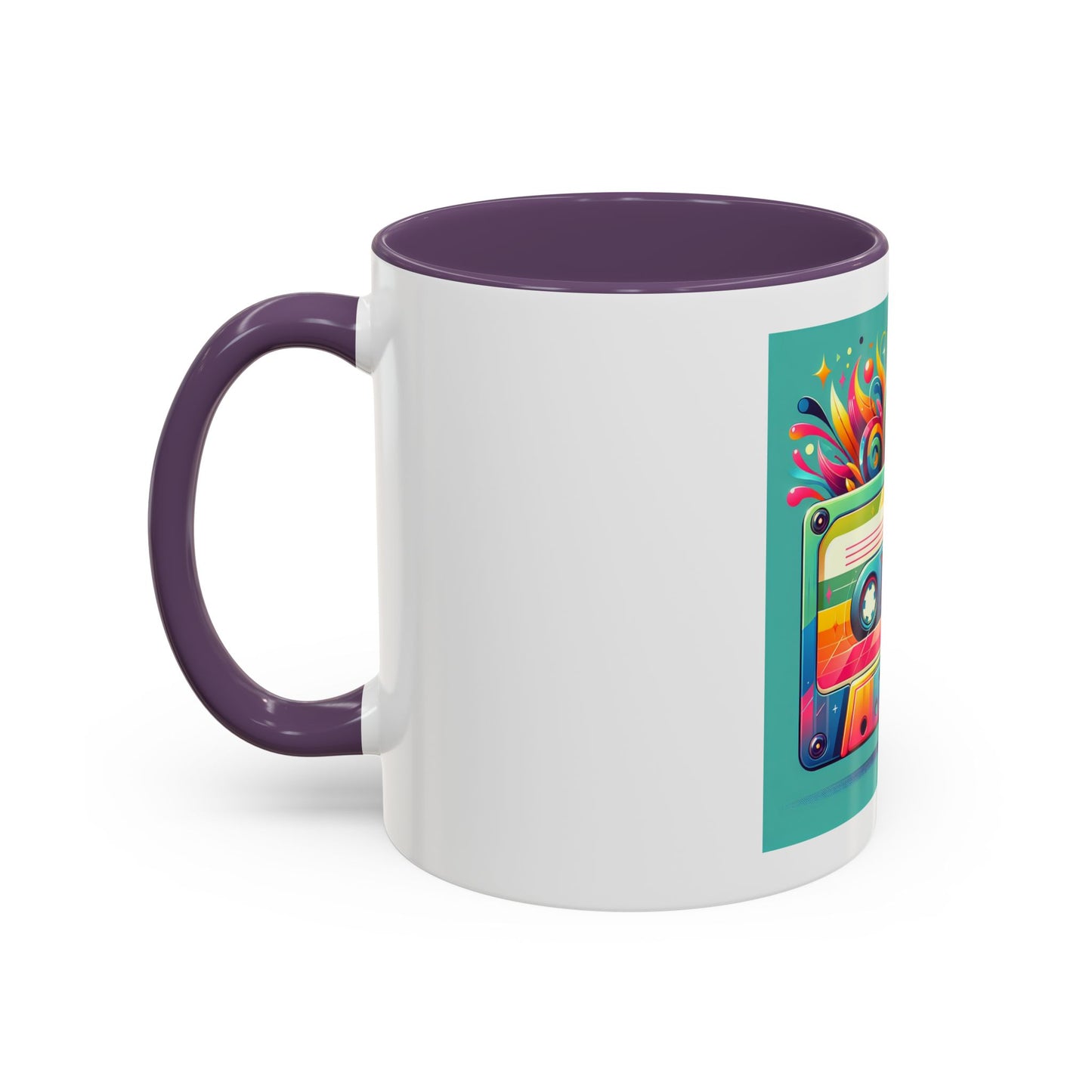Retro Vibrant Coffee Mug - 11oz & 15oz - Perfect Gift for Music Lovers & Nostalgia Fans