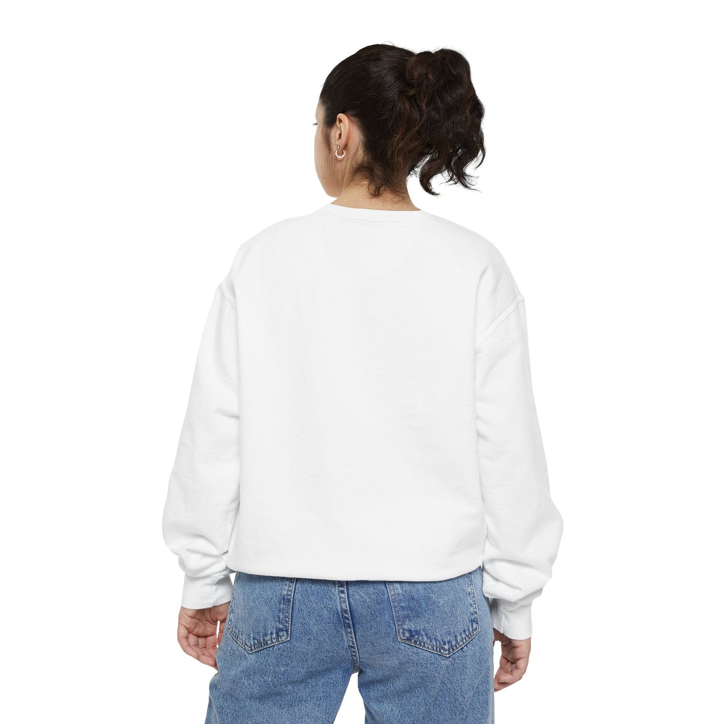 Pink Minimalist Garment-Dyed Unisex Sweatshirt