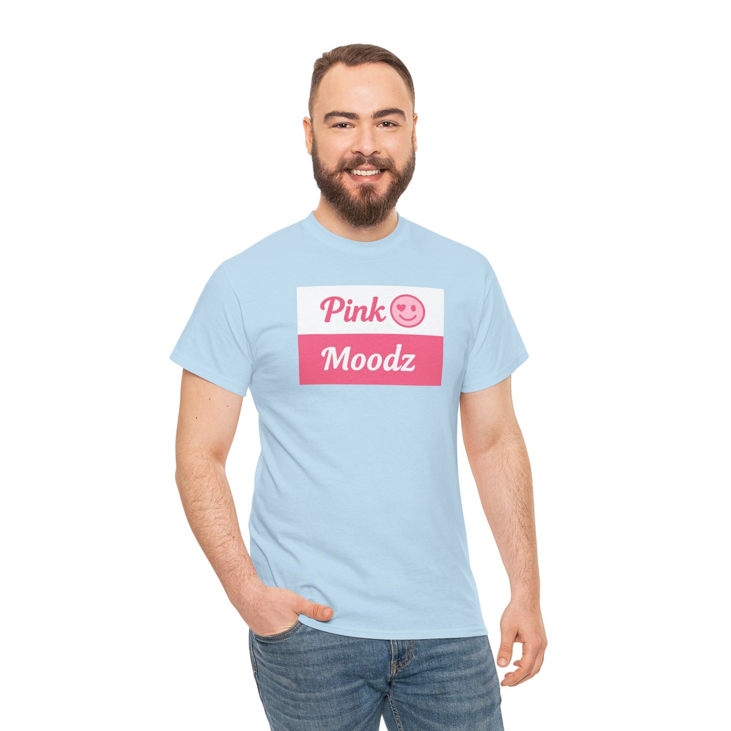 Pink Moodz Unisex Heavy Cotton Tee – Casual and Fun Vibe