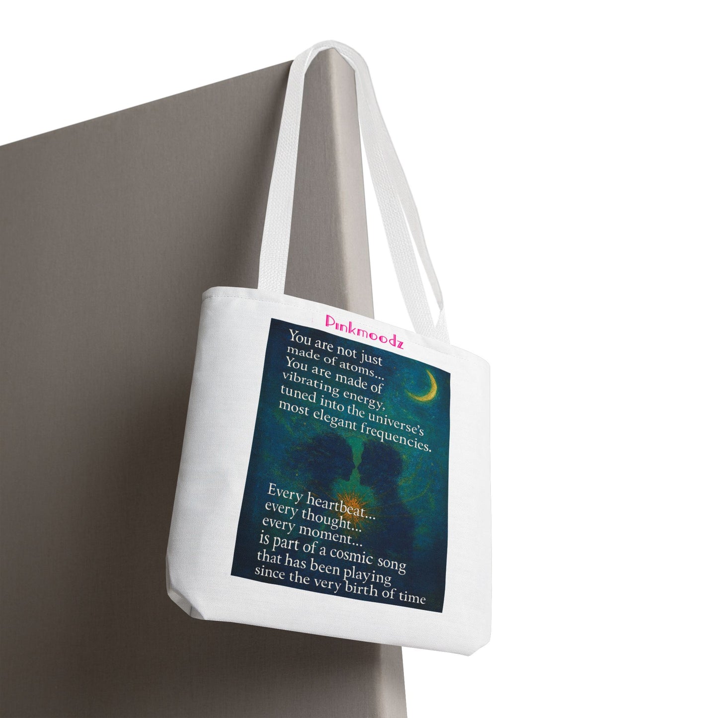 Cosmic Energy Tote Bag | Art Print Bag, Inspirational Gift, Eco-Friendly Reusable Tote, Affirmation Bag, Unique Shopping Tote