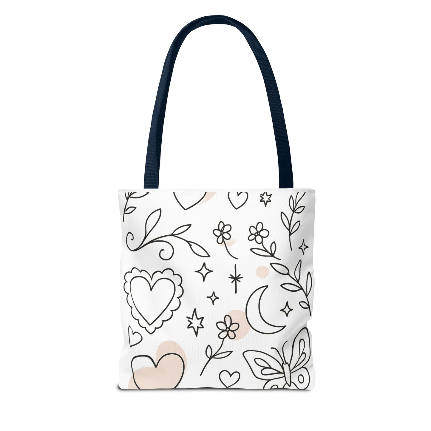 Whimsical Pink Moodz Tote Bag - Versatile Everyday Carryall for Artsy Souls