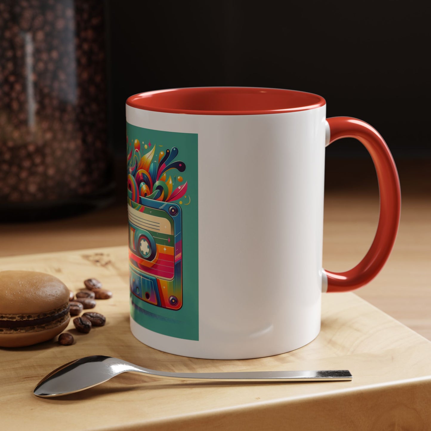 Retro Vibrant Coffee Mug - 11oz & 15oz - Perfect Gift for Music Lovers & Nostalgia Fans