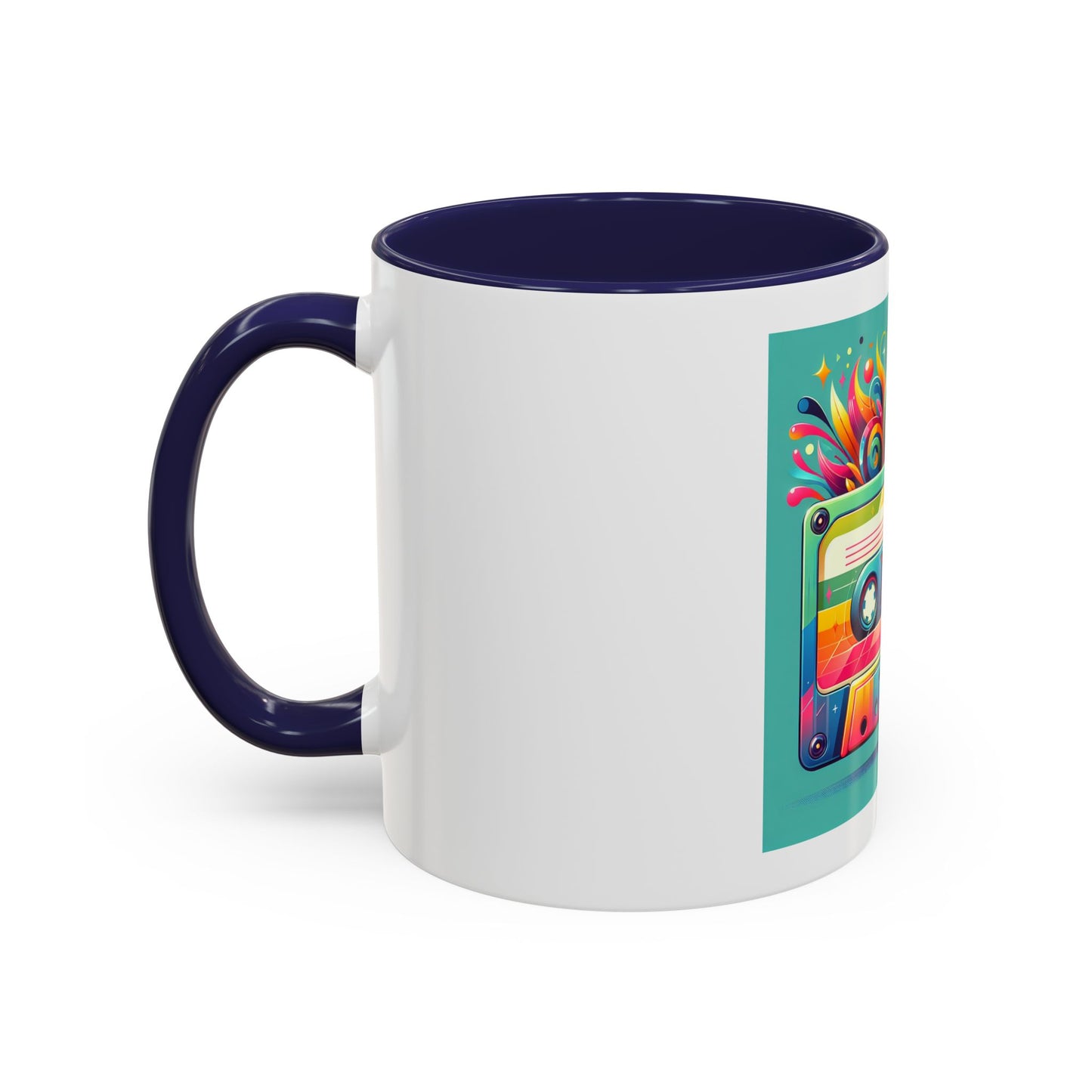 Retro Vibrant Coffee Mug - 11oz & 15oz - Perfect Gift for Music Lovers & Nostalgia Fans