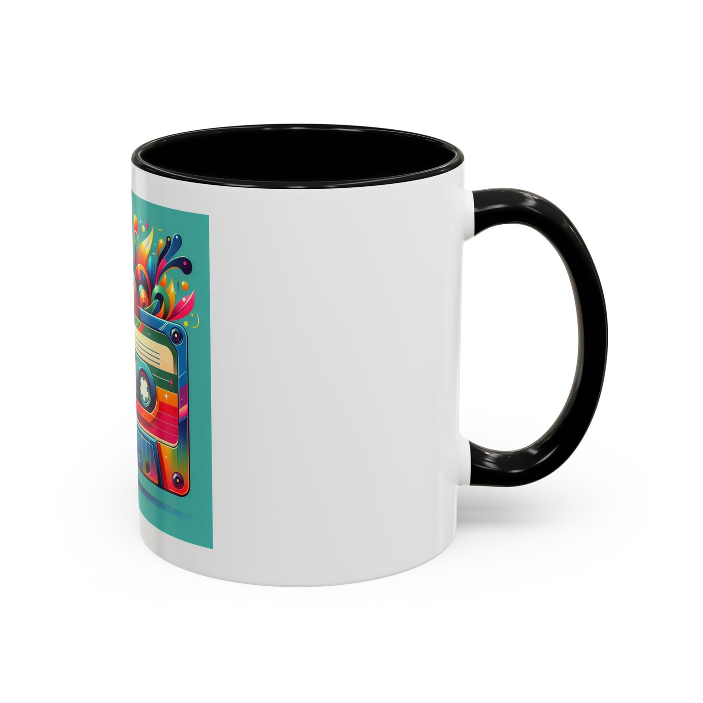 Retro Vibrant Coffee Mug - 11oz & 15oz - Perfect Gift for Music Lovers & Nostalgia Fans