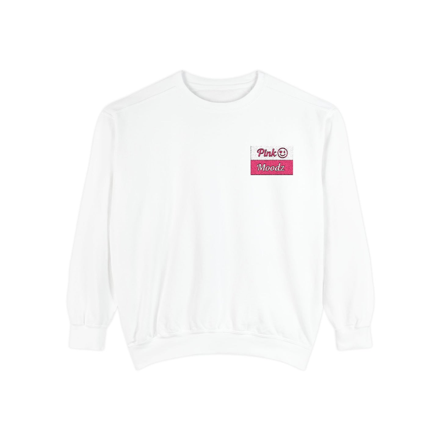 Pink Minimalist Garment-Dyed Unisex Sweatshirt