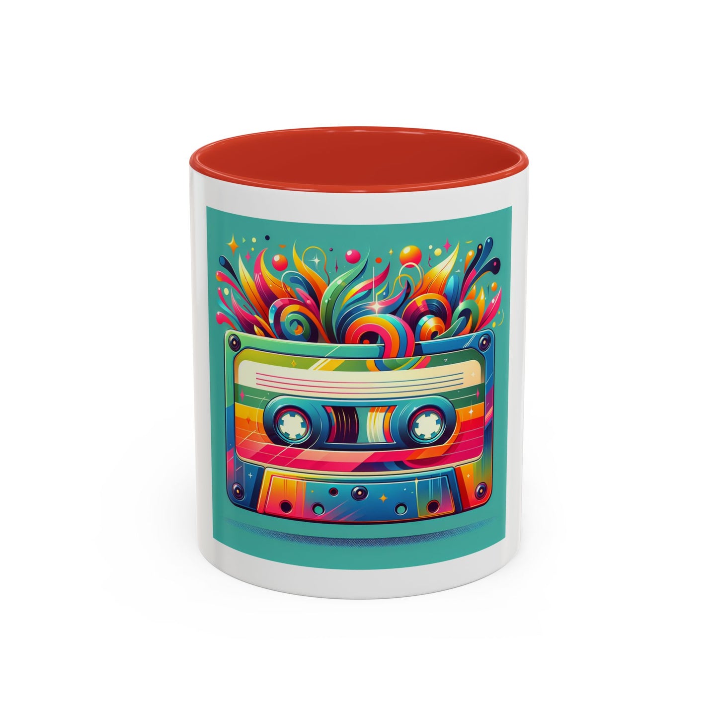 Retro Vibrant Coffee Mug - 11oz & 15oz - Perfect Gift for Music Lovers & Nostalgia Fans