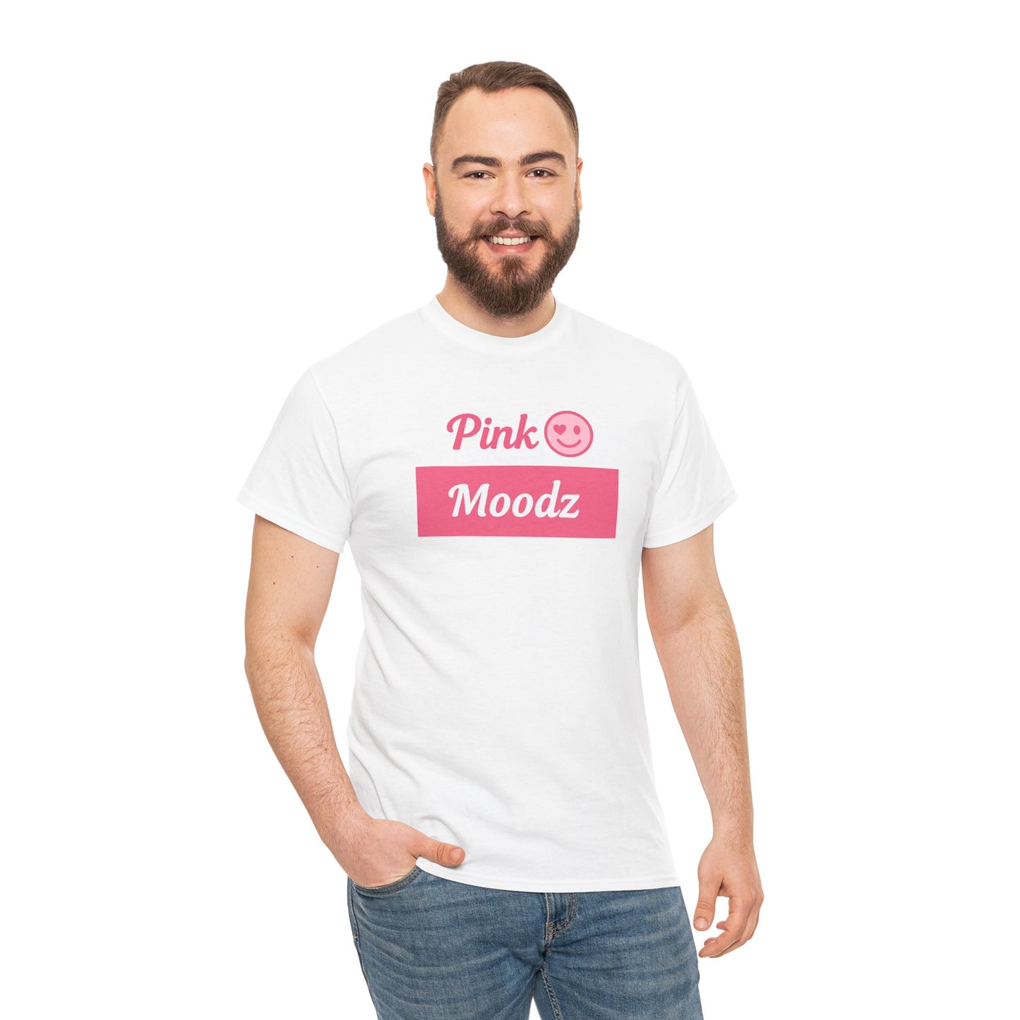 Pink Moodz Unisex Heavy Cotton Tee – Casual and Fun Vibe