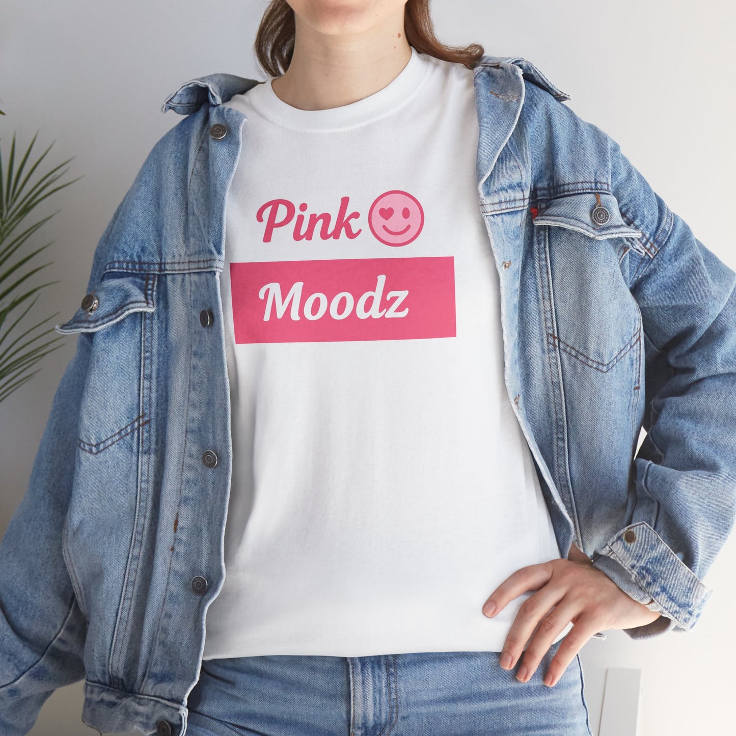 Pink Moodz Unisex Heavy Cotton Tee – Casual and Fun Vibe