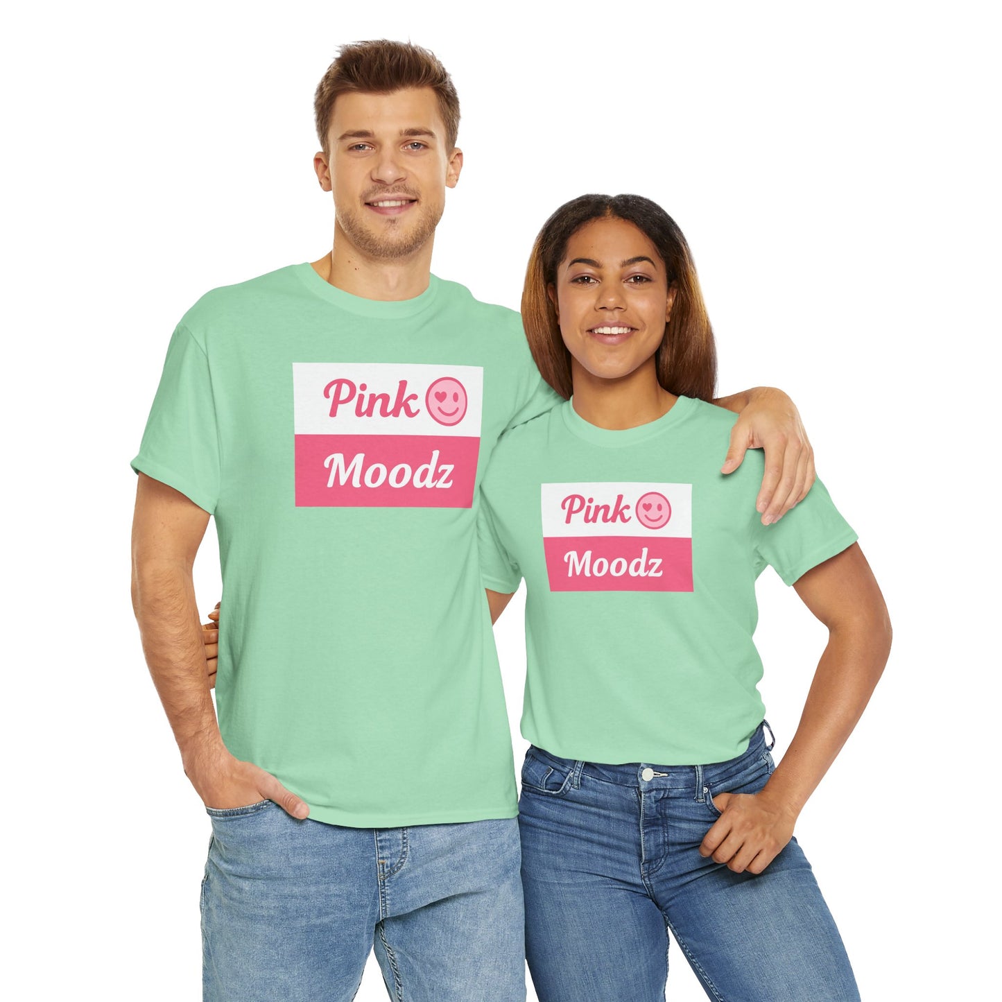 Pink Moodz Unisex Heavy Cotton Tee – Casual and Fun Vibe