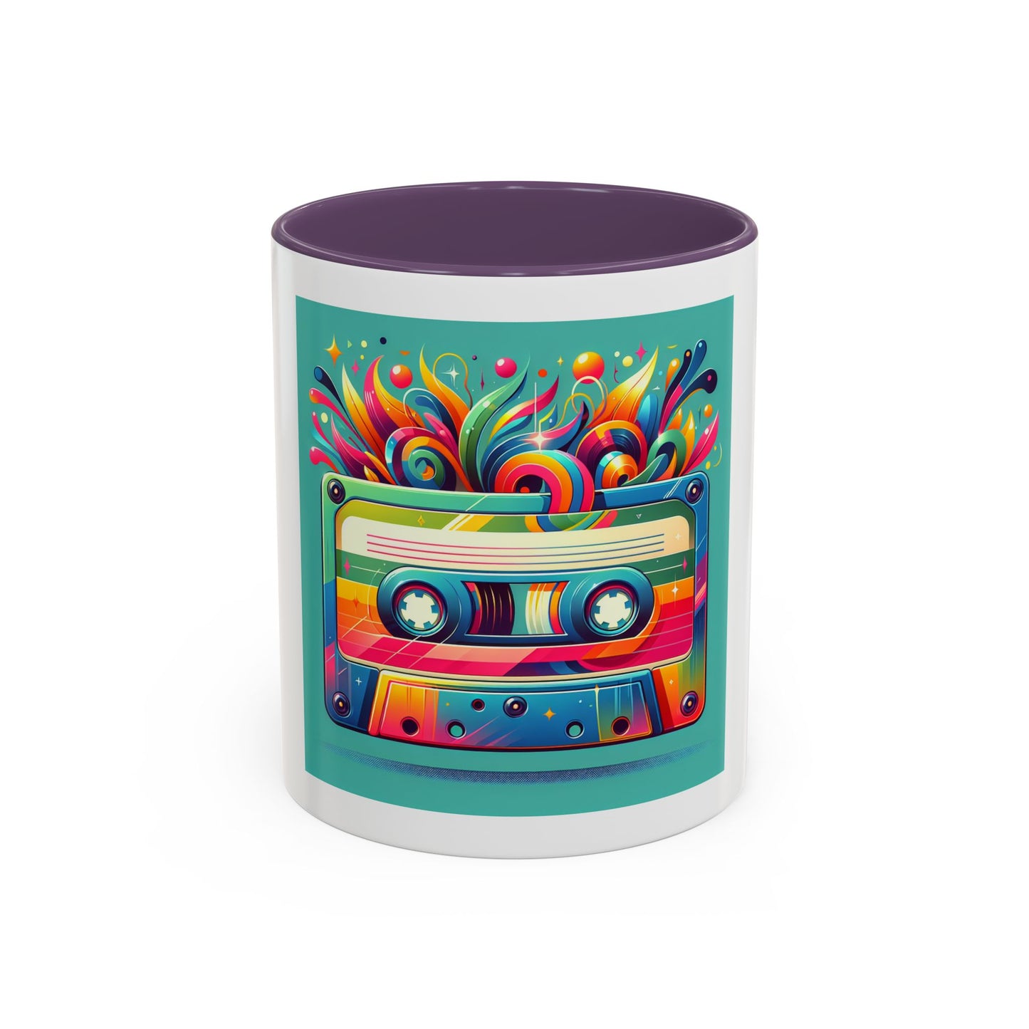Retro Vibrant Coffee Mug - 11oz & 15oz - Perfect Gift for Music Lovers & Nostalgia Fans
