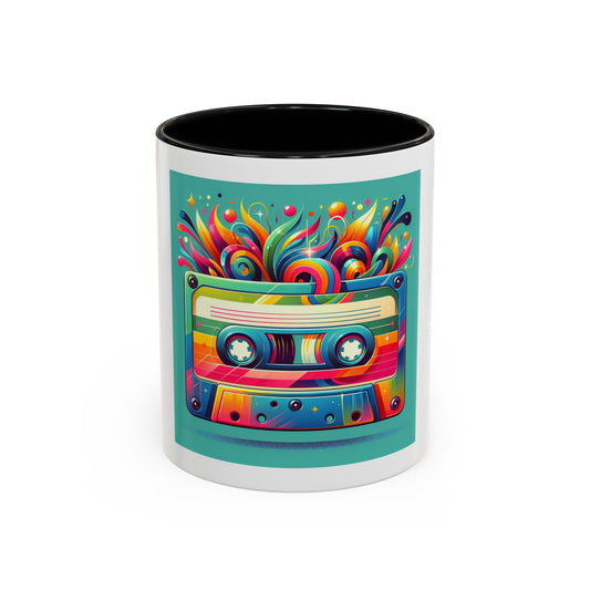 Retro Vibrant Coffee Mug - 11oz & 15oz - Perfect Gift for Music Lovers & Nostalgia Fans