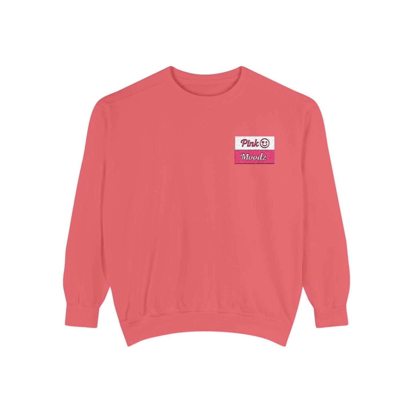 Pink Minimalist Garment-Dyed Unisex Sweatshirt
