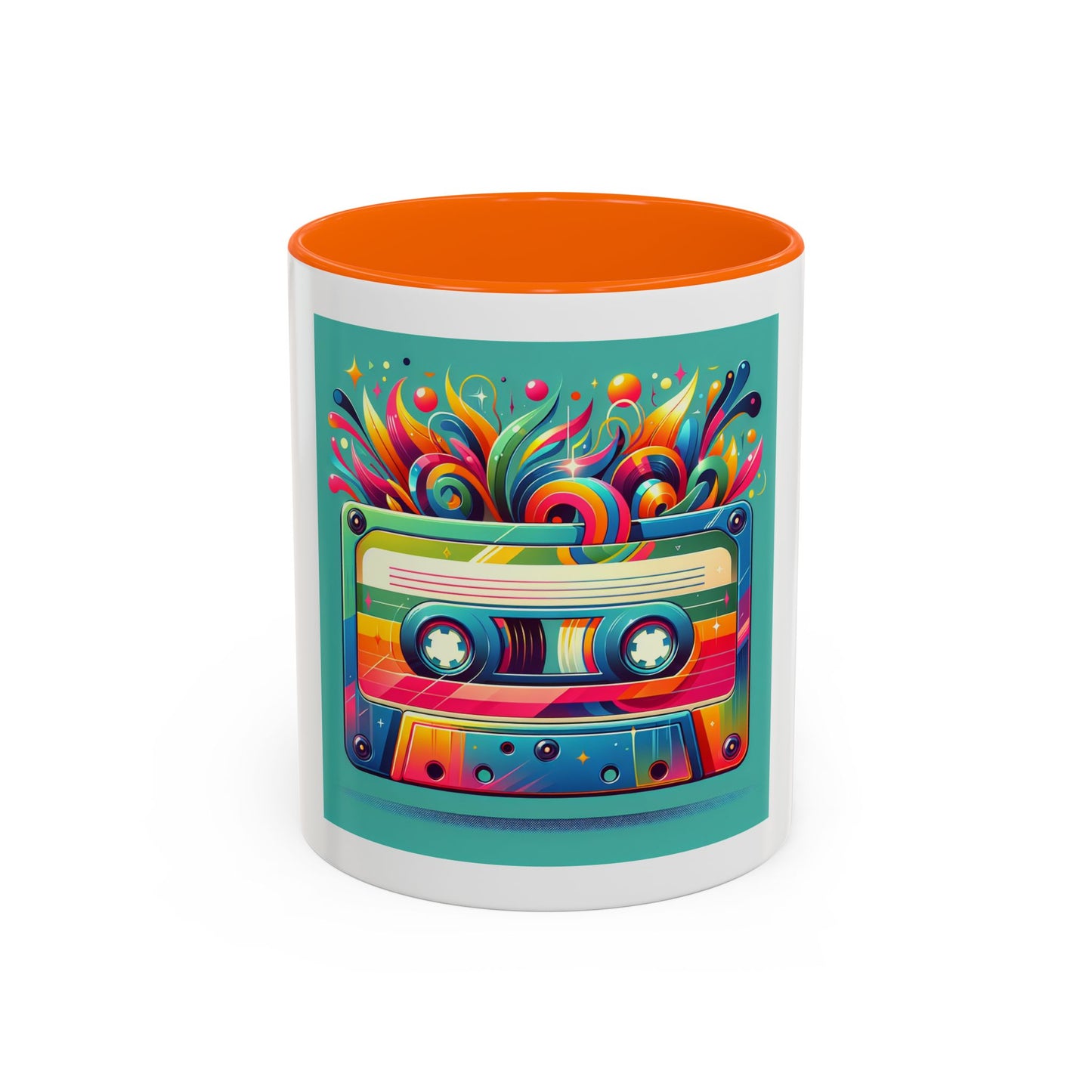 Retro Vibrant Coffee Mug - 11oz & 15oz - Perfect Gift for Music Lovers & Nostalgia Fans