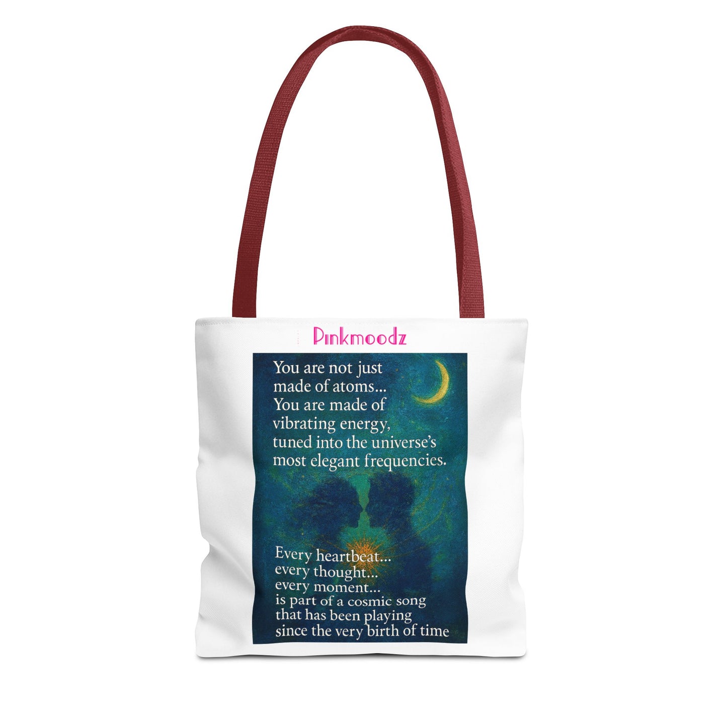 Cosmic Energy Tote Bag | Art Print Bag, Inspirational Gift, Eco-Friendly Reusable Tote, Affirmation Bag, Unique Shopping Tote