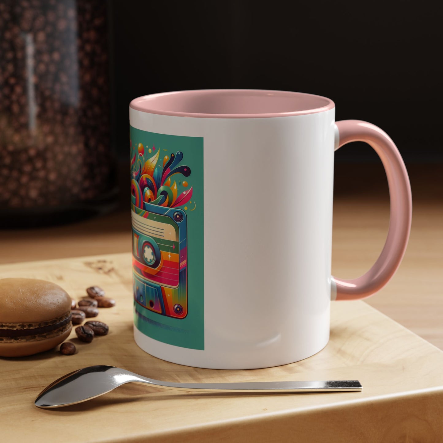 Retro Vibrant Coffee Mug - 11oz & 15oz - Perfect Gift for Music Lovers & Nostalgia Fans