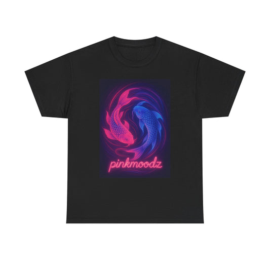 Vibrant Swirl Unisex Heavy Cotton Tee - 'pinkmoodz' Graphic