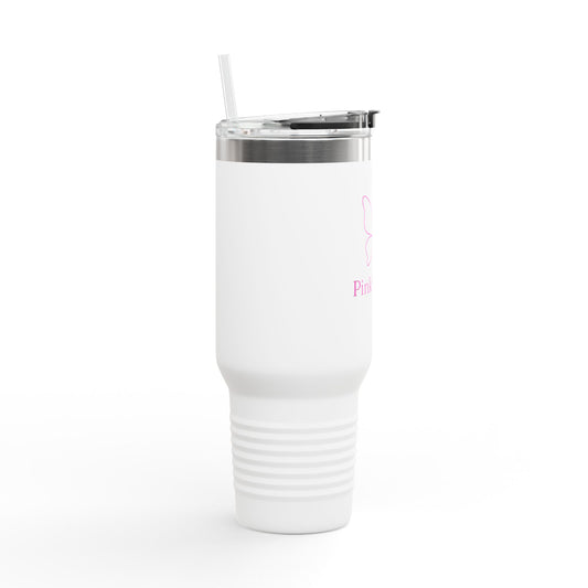 Stylish Insulated Travel Mug – 40oz with Butterfly Design