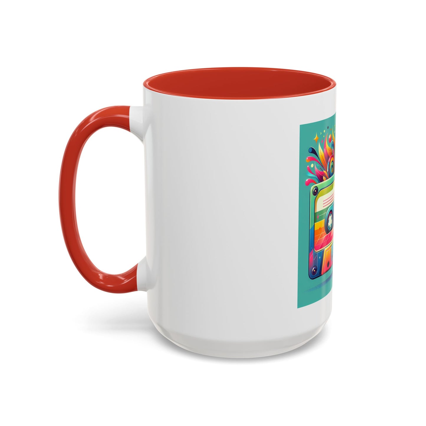 Retro Vibrant Coffee Mug - 11oz & 15oz - Perfect Gift for Music Lovers & Nostalgia Fans