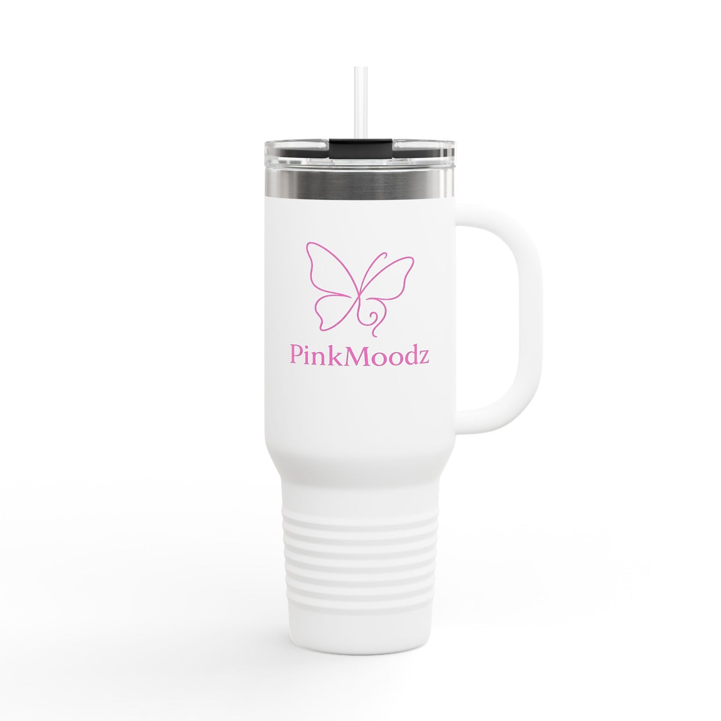 Stylish Insulated Travel Mug – 40oz with Butterfly Design