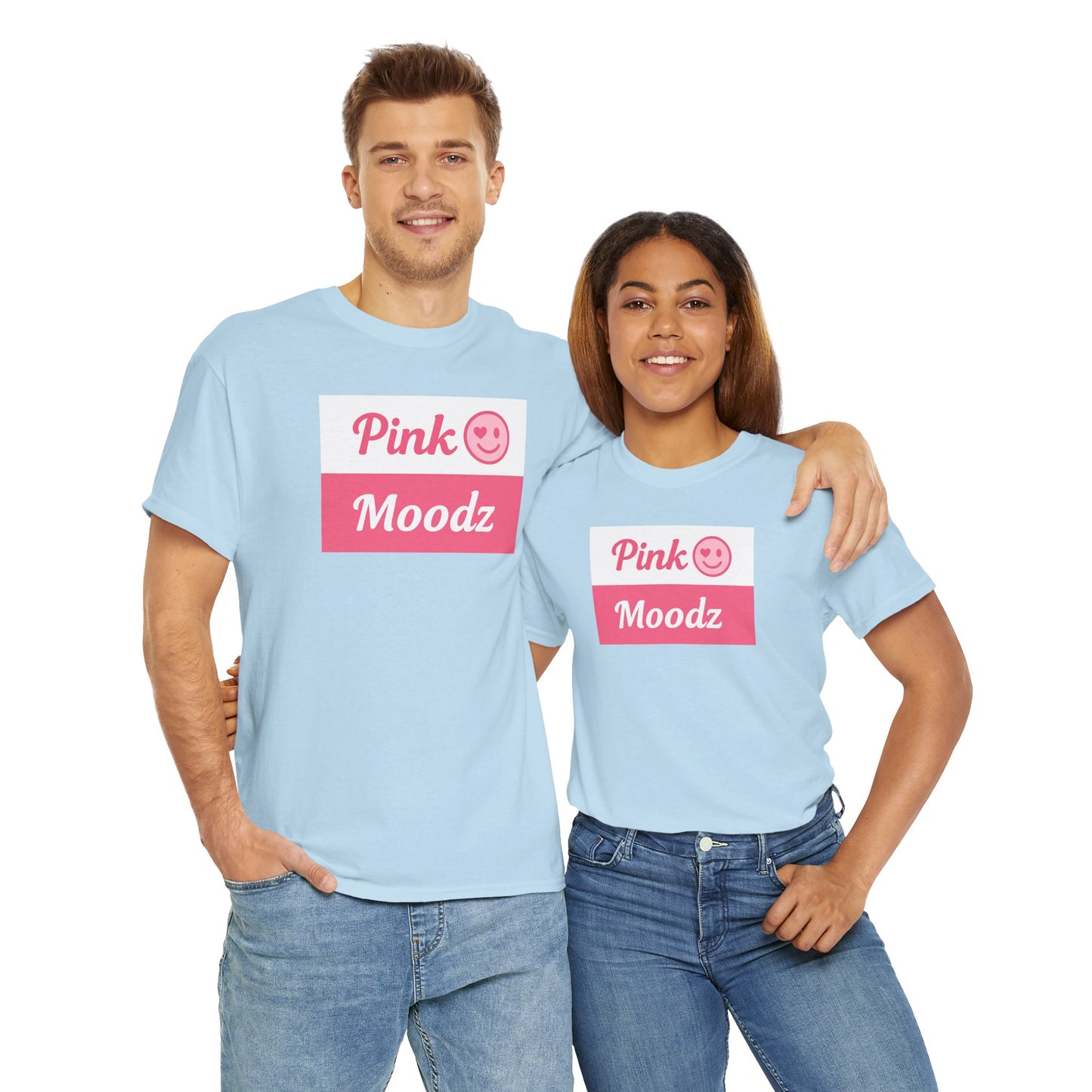 Pink Moodz Unisex Heavy Cotton Tee – Casual and Fun Vibe
