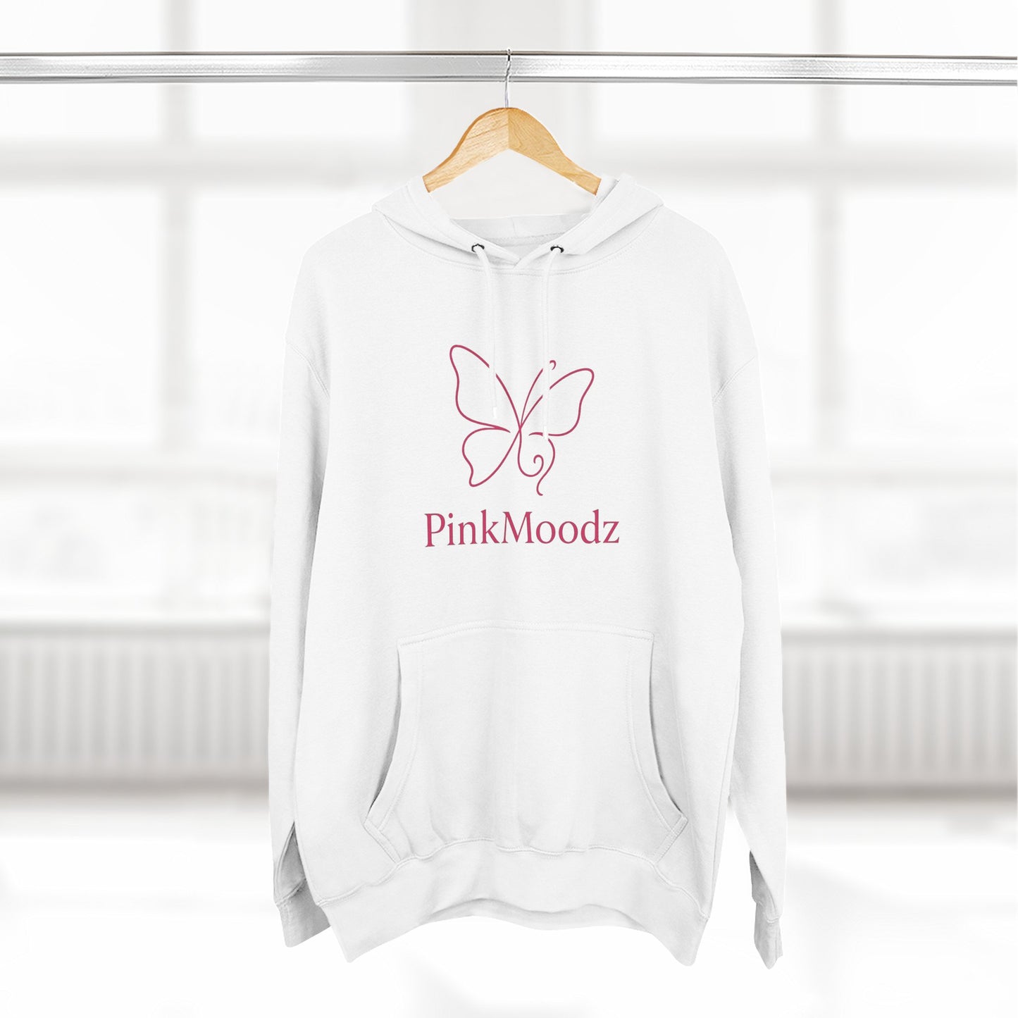 Butterfly Design Fleece Hoodie - PinkMoodz Cozy Wear