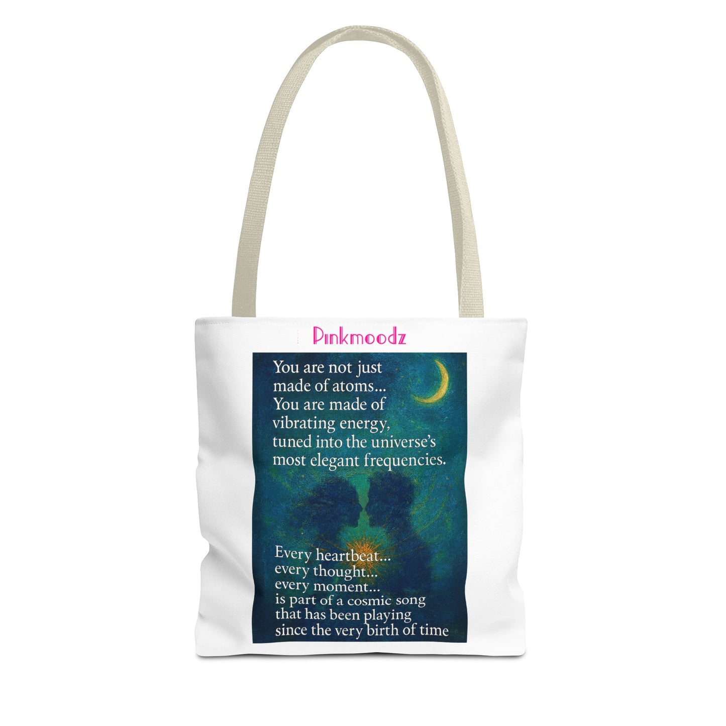 Cosmic Energy Tote Bag | Art Print Bag, Inspirational Gift, Eco-Friendly Reusable Tote, Affirmation Bag, Unique Shopping Tote