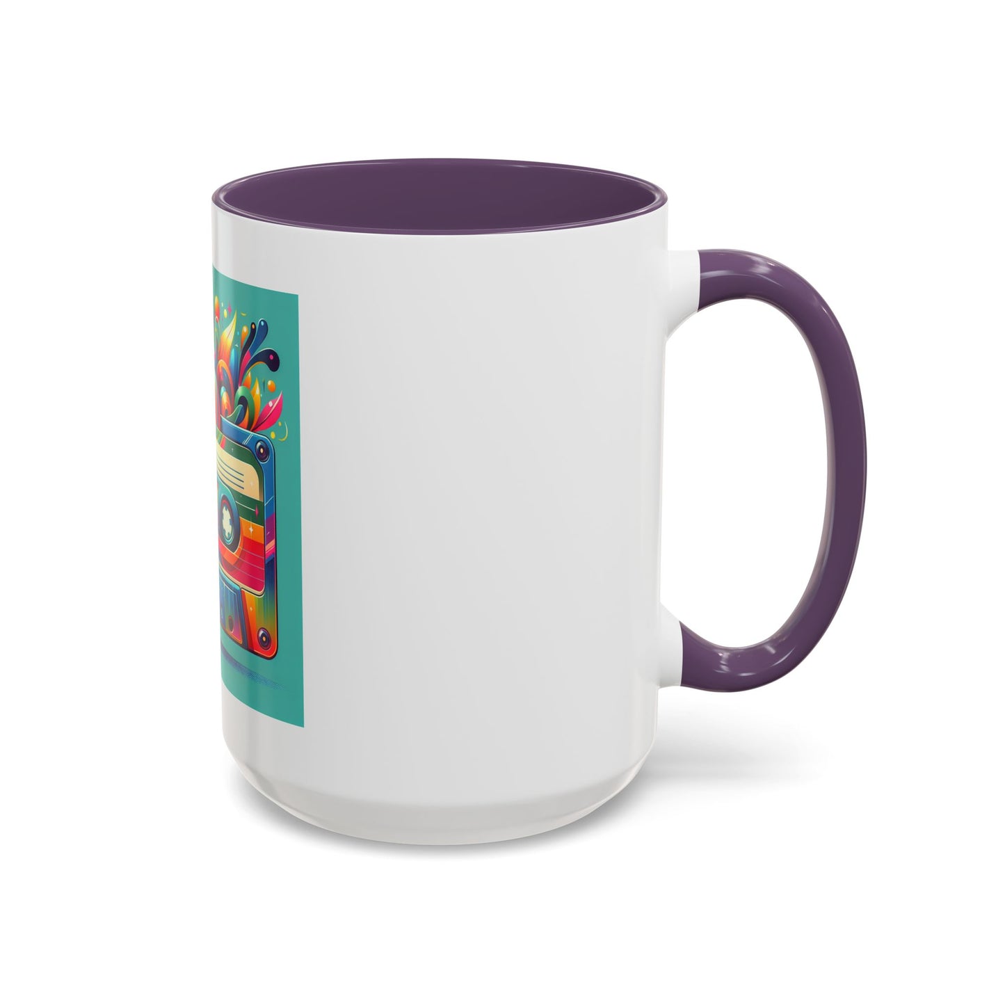 Retro Vibrant Coffee Mug - 11oz & 15oz - Perfect Gift for Music Lovers & Nostalgia Fans