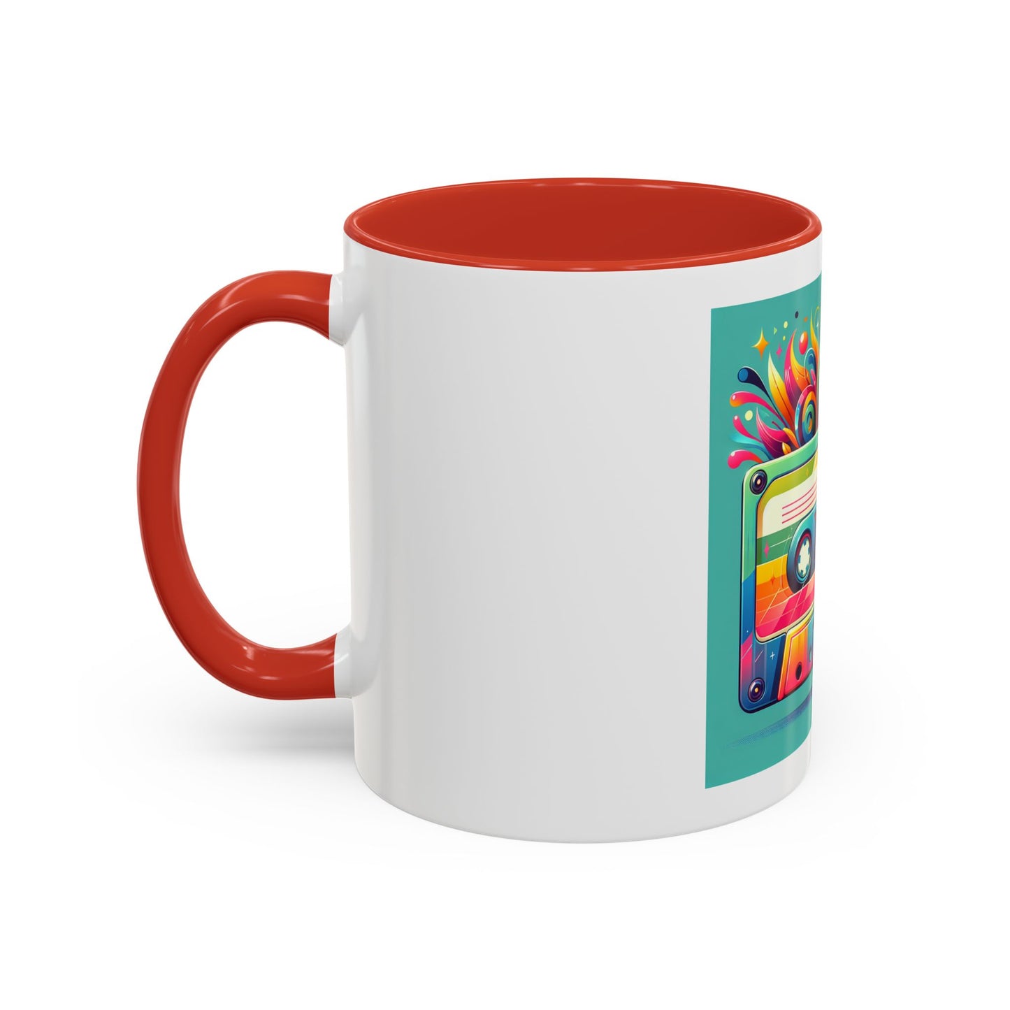 Retro Vibrant Coffee Mug - 11oz & 15oz - Perfect Gift for Music Lovers & Nostalgia Fans