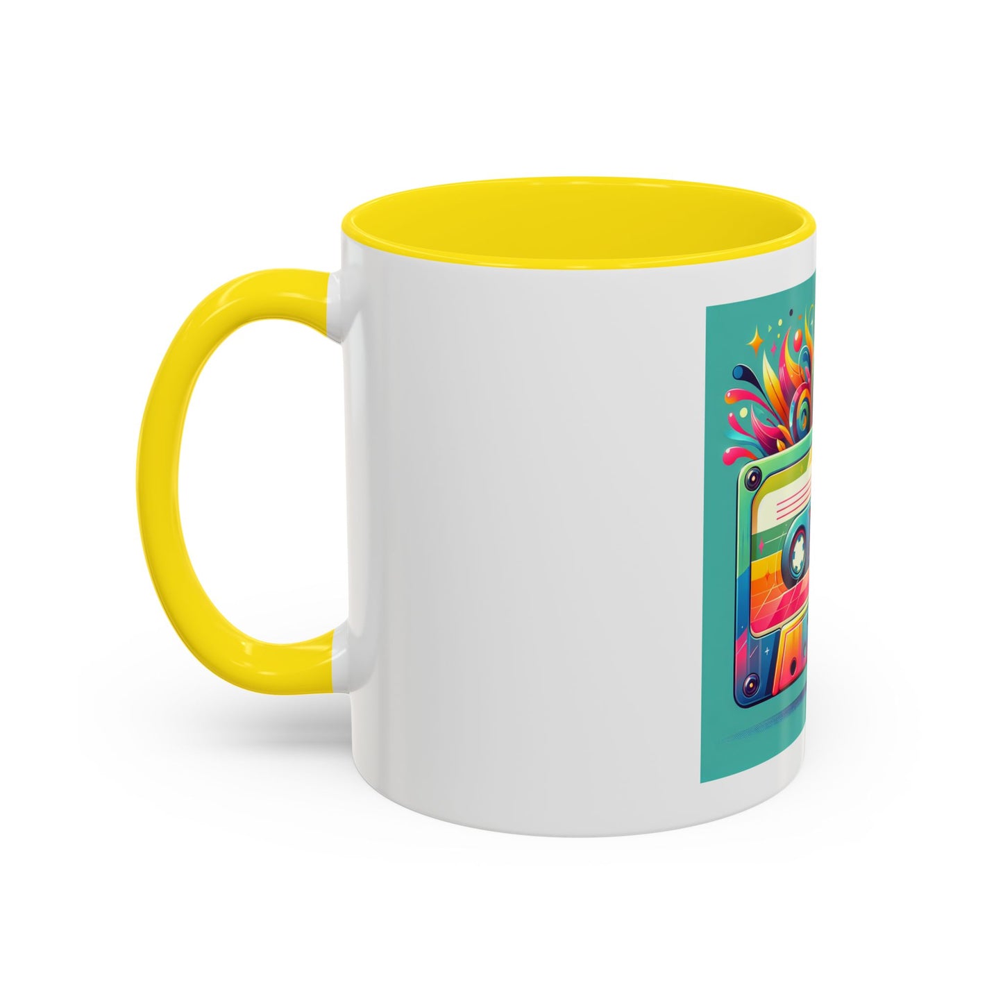 Retro Vibrant Coffee Mug - 11oz & 15oz - Perfect Gift for Music Lovers & Nostalgia Fans