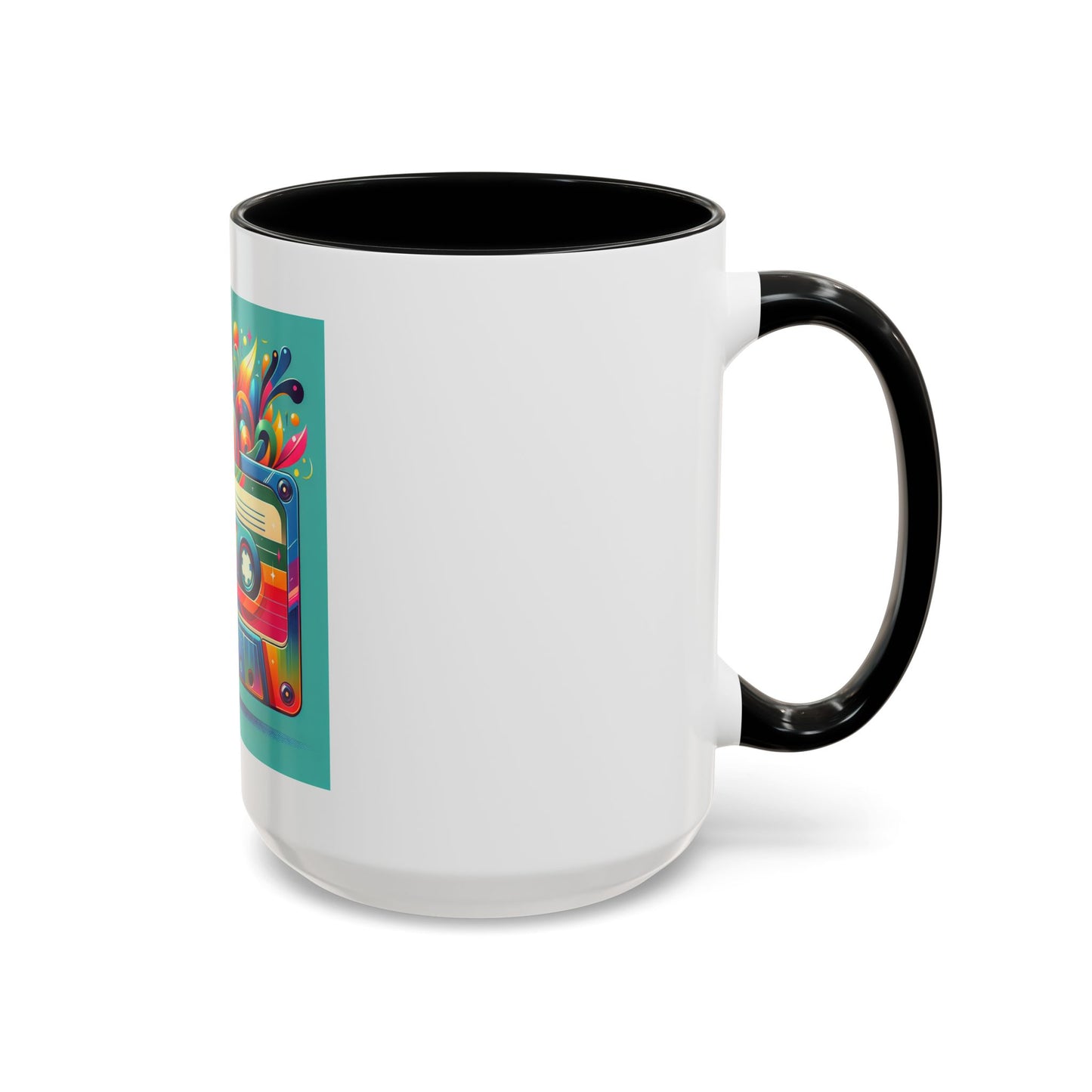 Retro Vibrant Coffee Mug - 11oz & 15oz - Perfect Gift for Music Lovers & Nostalgia Fans