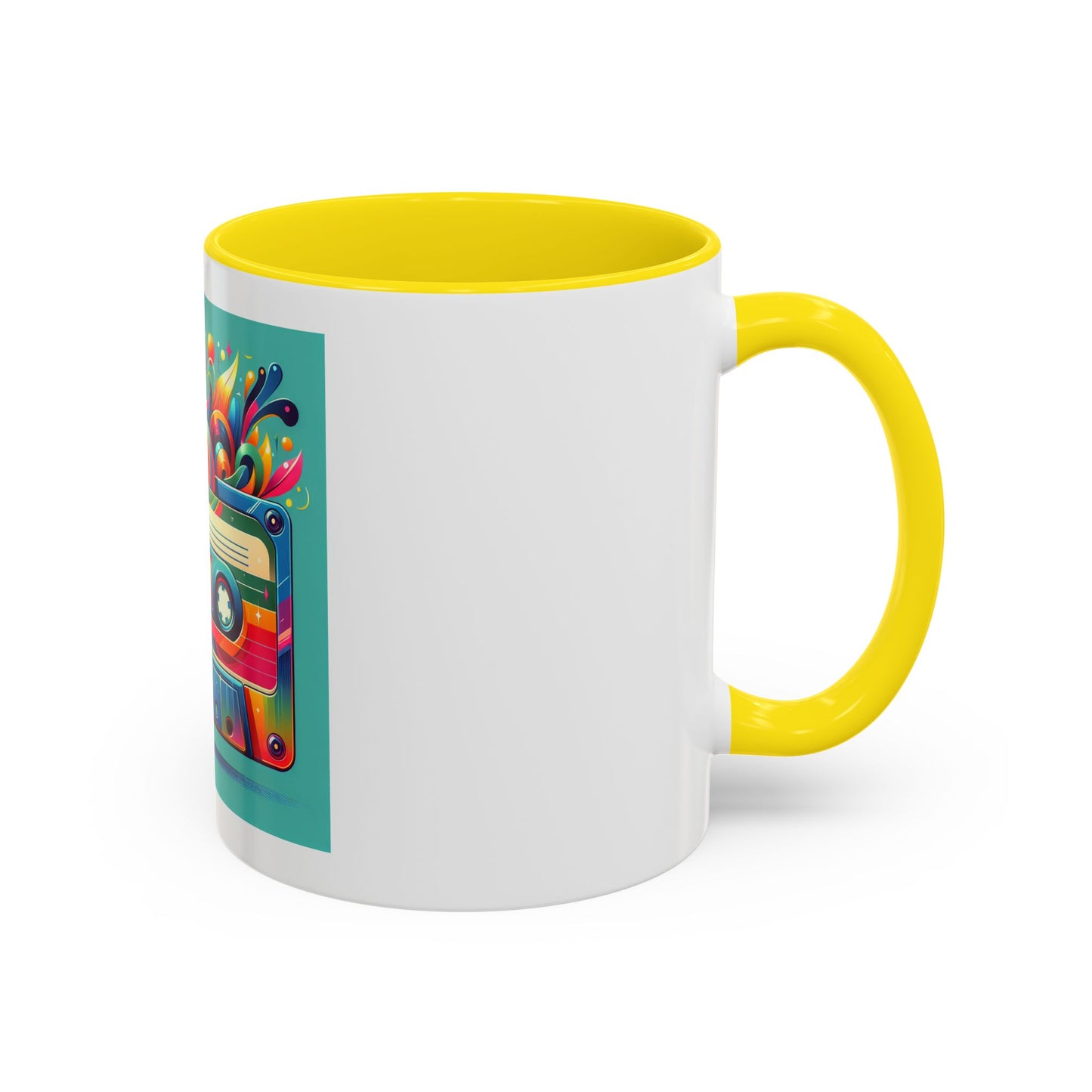 Retro Vibrant Coffee Mug - 11oz & 15oz - Perfect Gift for Music Lovers & Nostalgia Fans
