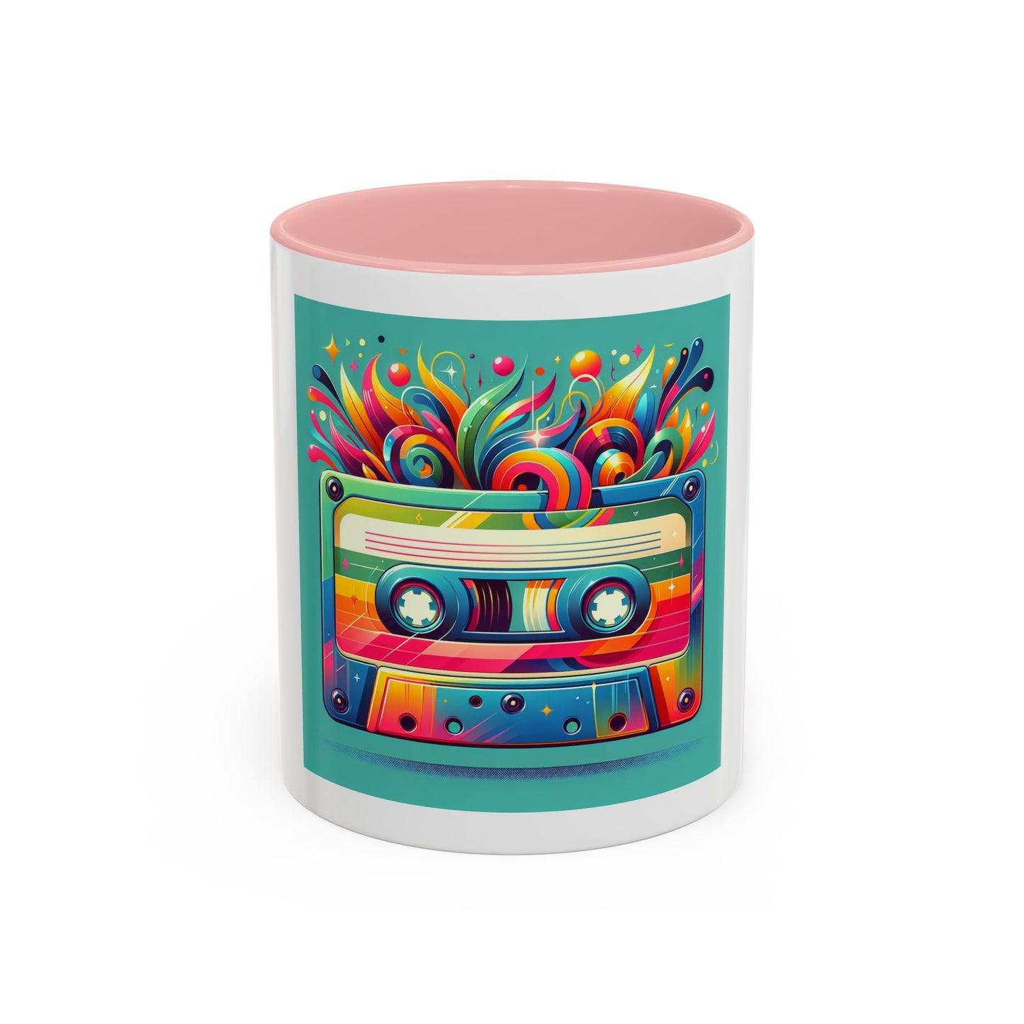 Retro Vibrant Coffee Mug - 11oz & 15oz - Perfect Gift for Music Lovers & Nostalgia Fans