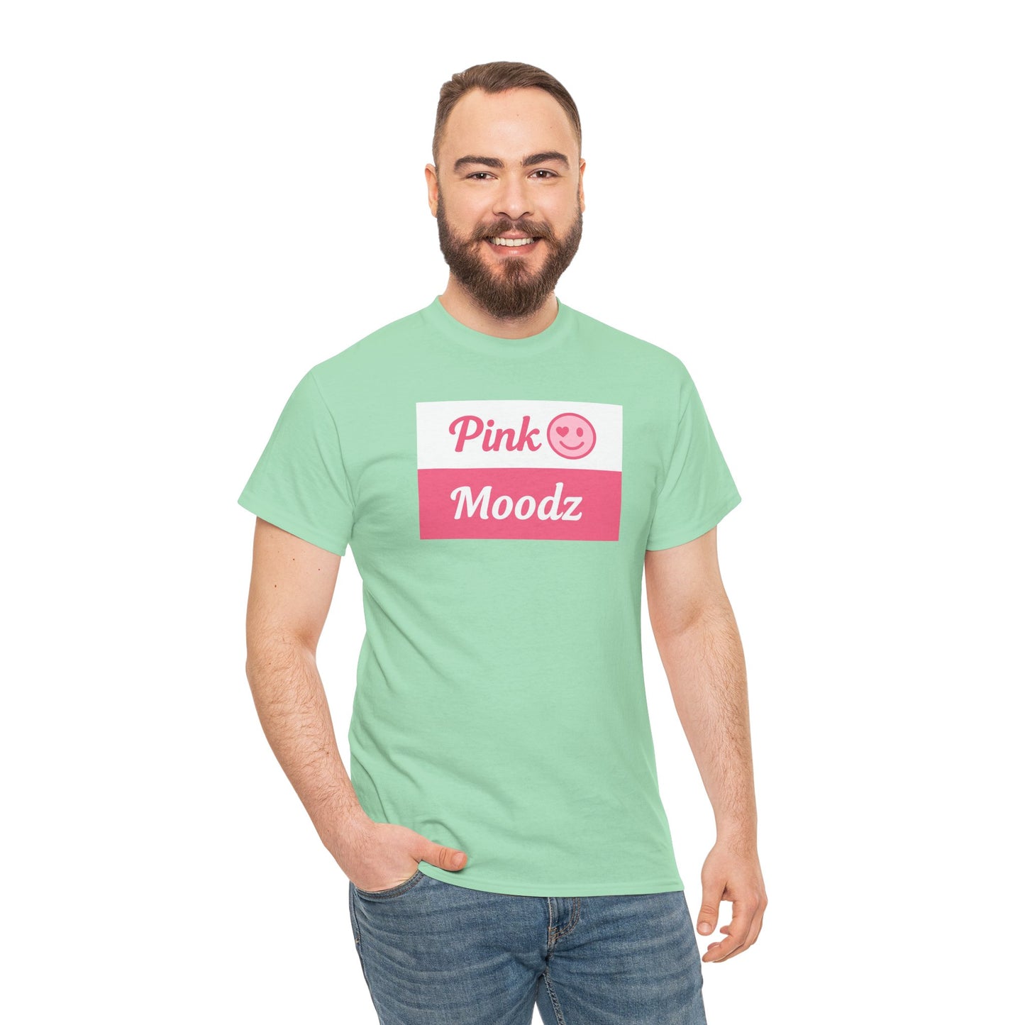 Pink Moodz Unisex Heavy Cotton Tee – Casual and Fun Vibe
