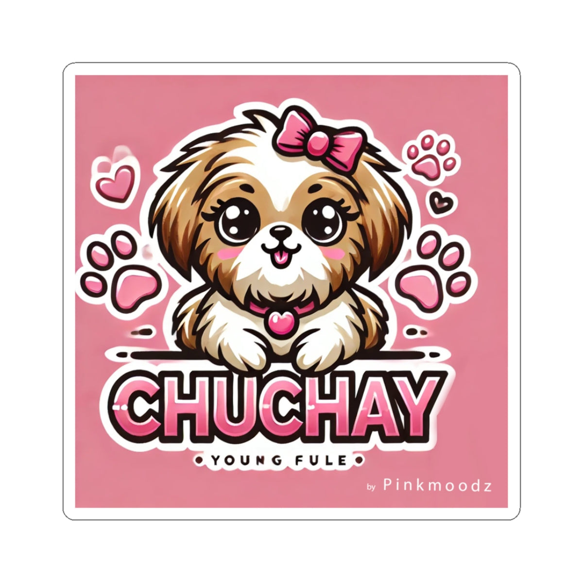 Cute Dog Kiss-Cut Stickers | Chuchay Young Fule | Perfect for Dog Lovers