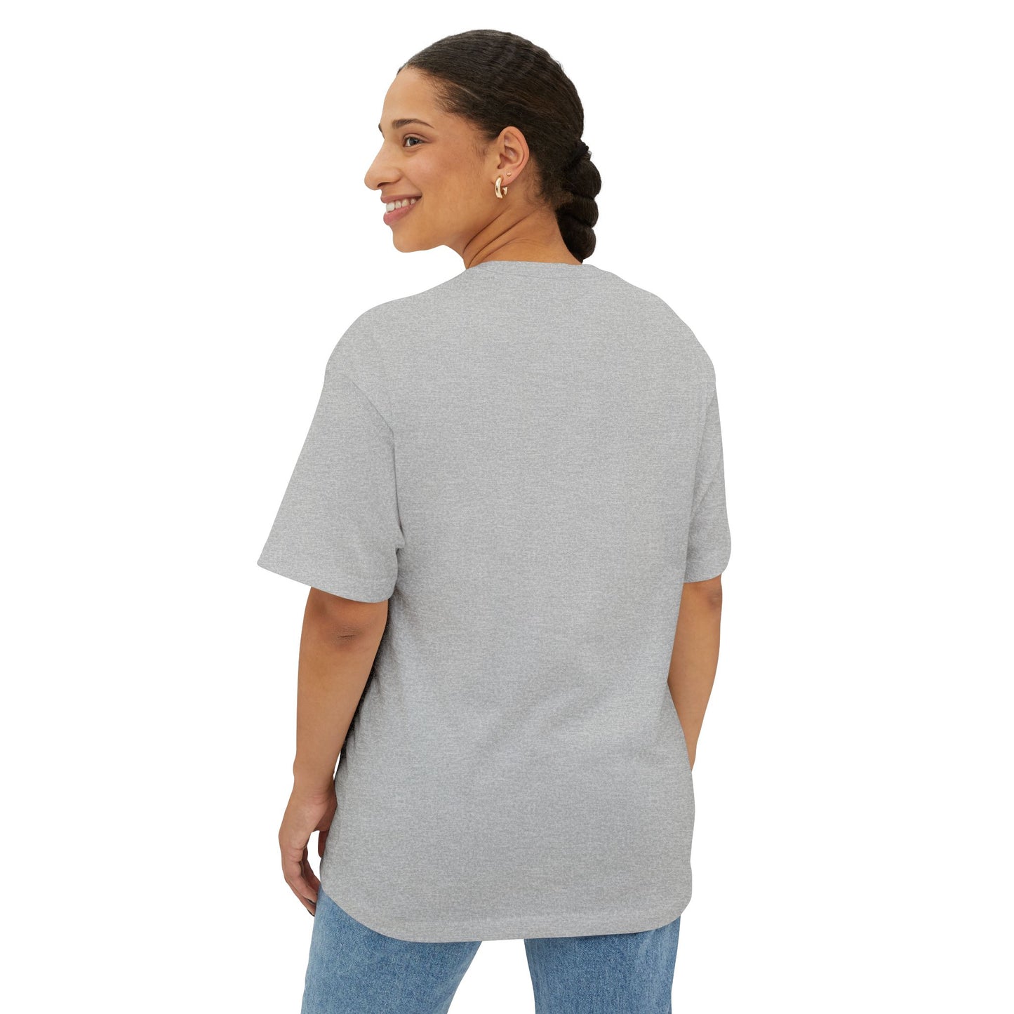 Retro Vibes Unisex Oversized Boxy Tee with Colorful Graphic Design