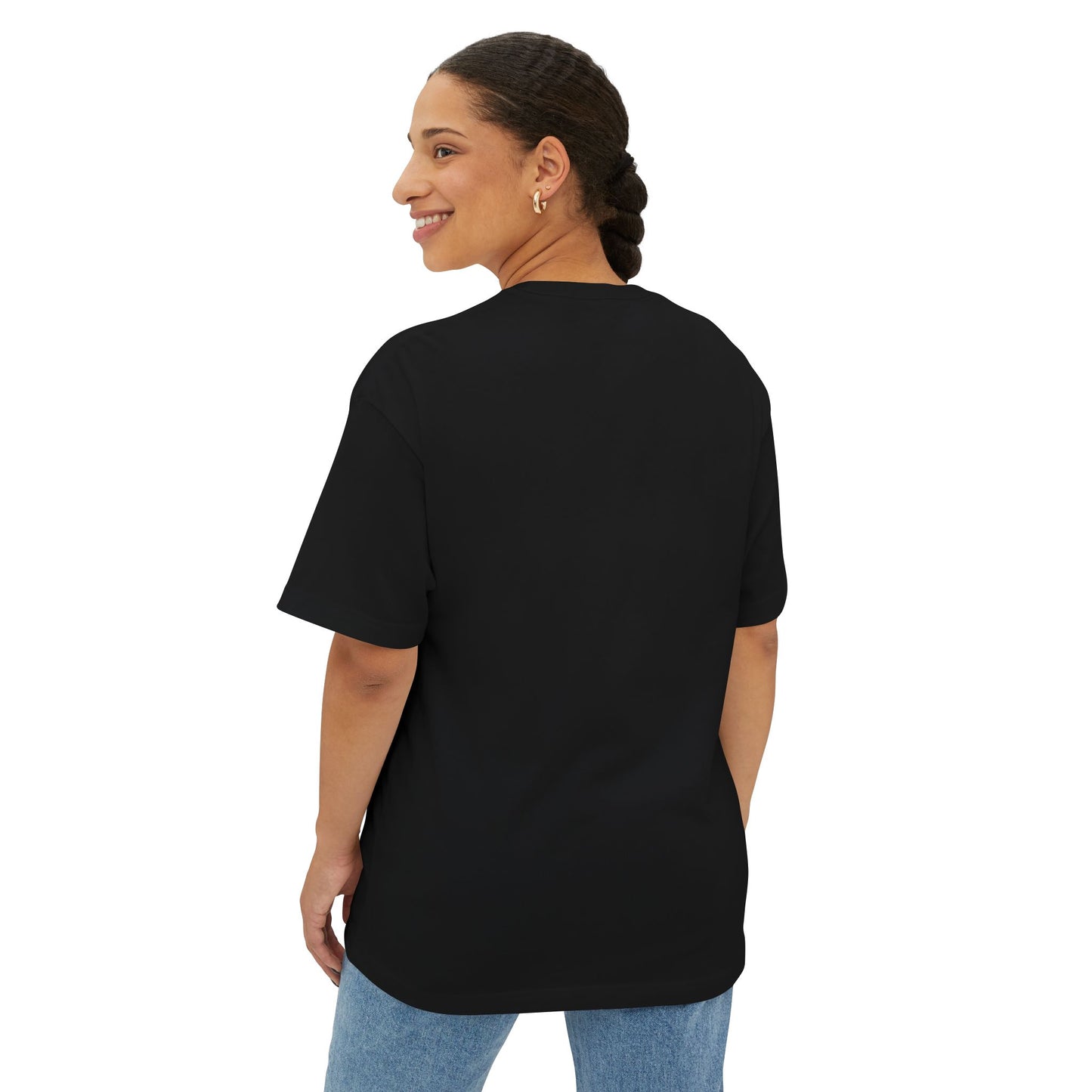 Retro Vibes Unisex Oversized Boxy Tee with Colorful Graphic Design