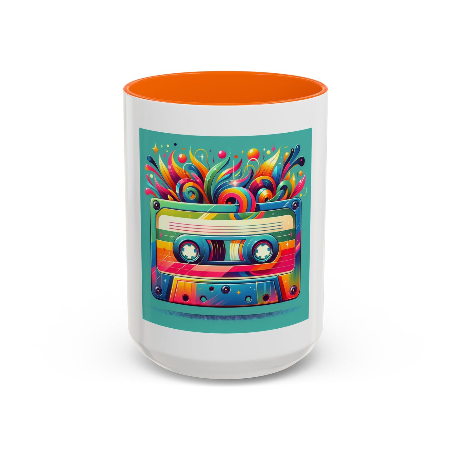 Retro Vibrant Coffee Mug - 11oz & 15oz - Perfect Gift for Music Lovers & Nostalgia Fans