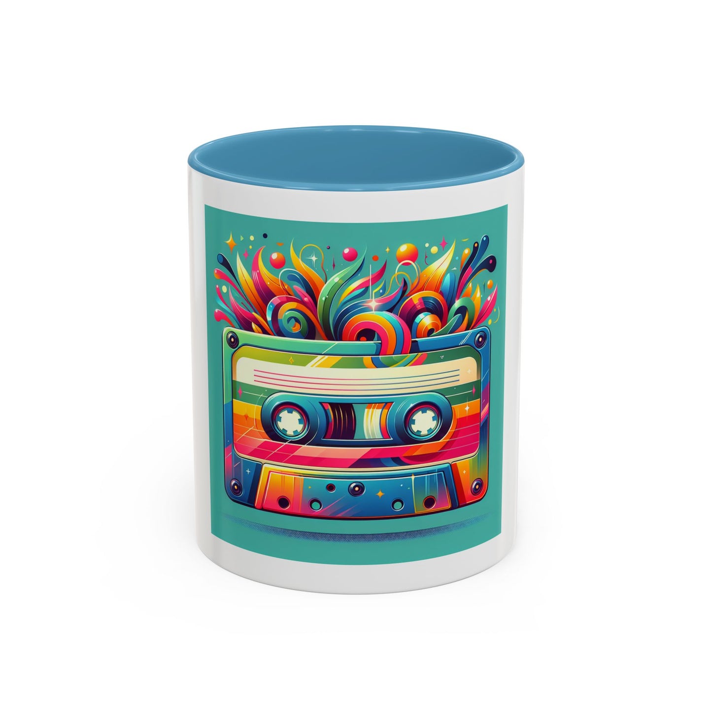 Retro Vibrant Coffee Mug - 11oz & 15oz - Perfect Gift for Music Lovers & Nostalgia Fans