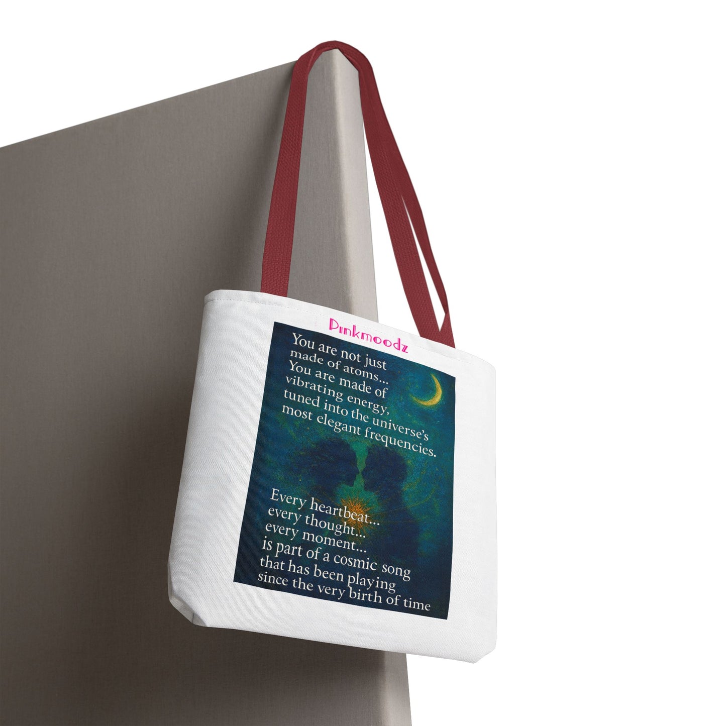 Cosmic Energy Tote Bag | Art Print Bag, Inspirational Gift, Eco-Friendly Reusable Tote, Affirmation Bag, Unique Shopping Tote