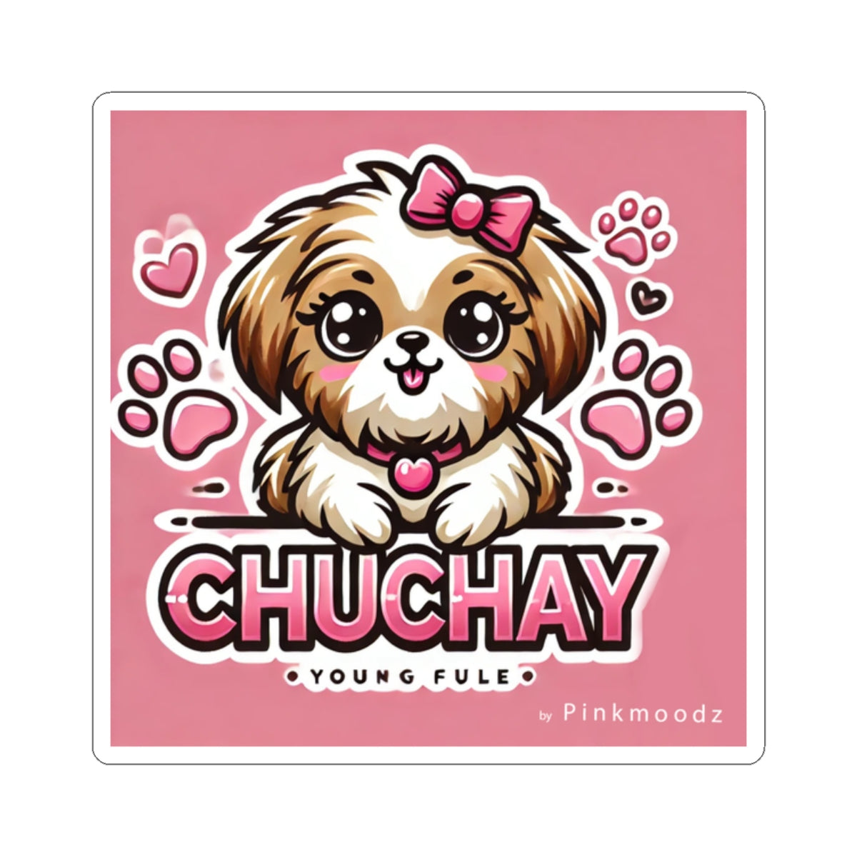 Cute Dog Kiss-Cut Stickers | Chuchay Young Fule | Perfect for Dog Lovers