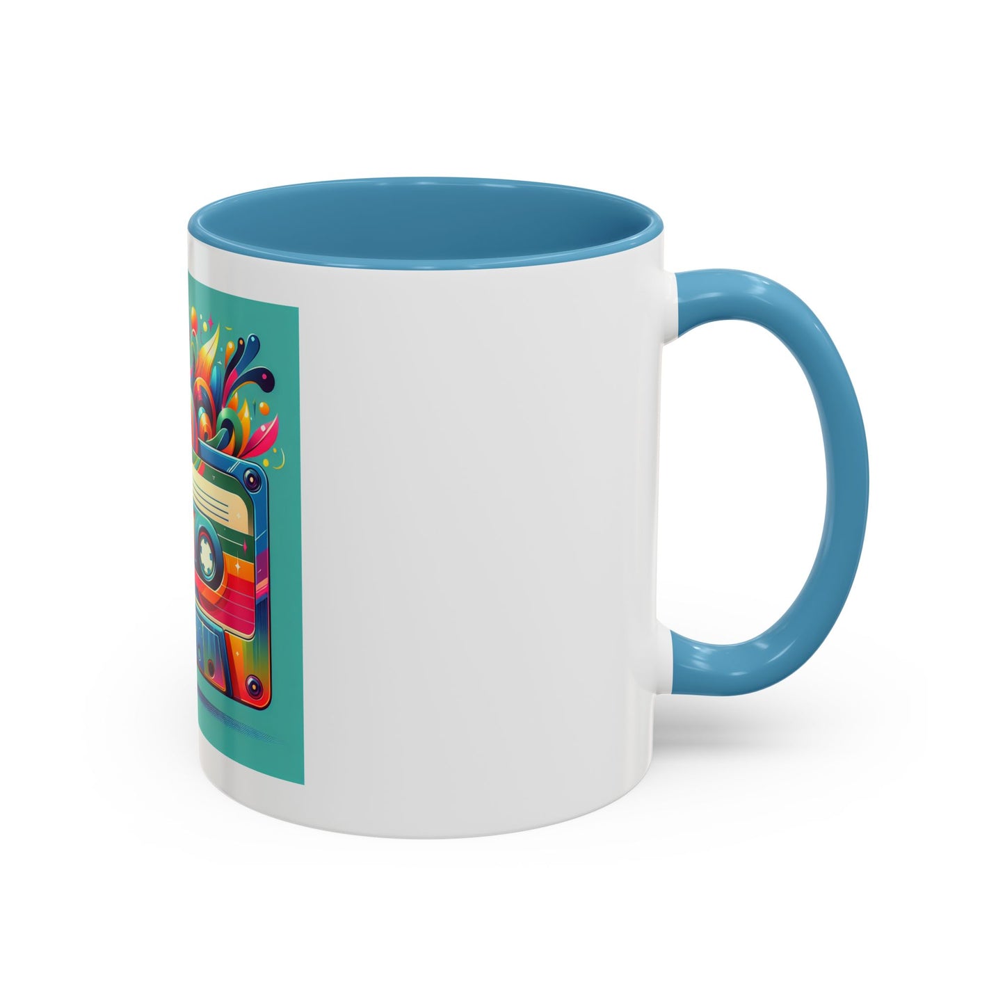 Retro Vibrant Coffee Mug - 11oz & 15oz - Perfect Gift for Music Lovers & Nostalgia Fans