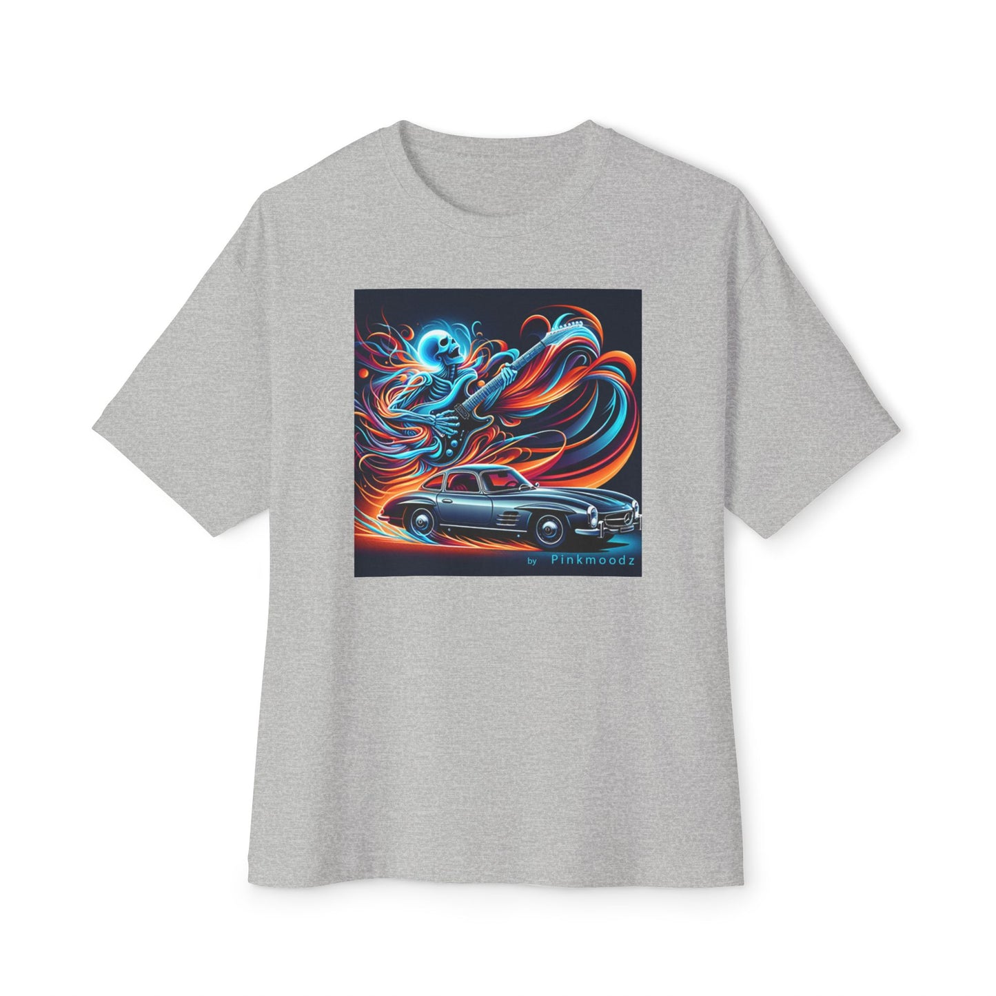 Retro Vibes Unisex Oversized Boxy Tee with Colorful Graphic Design