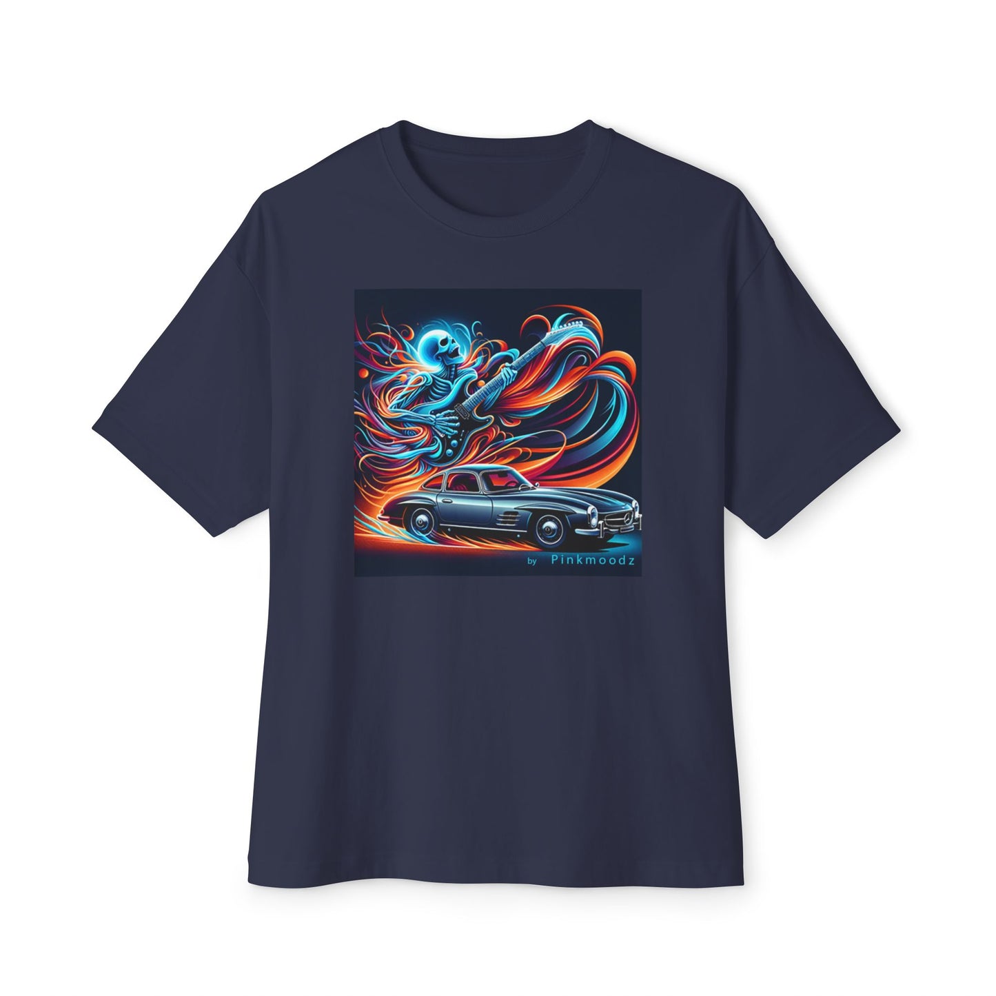Retro Vibes Unisex Oversized Boxy Tee with Colorful Graphic Design