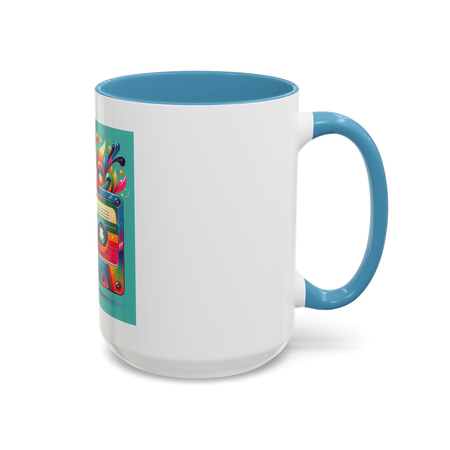Retro Vibrant Coffee Mug - 11oz & 15oz - Perfect Gift for Music Lovers & Nostalgia Fans