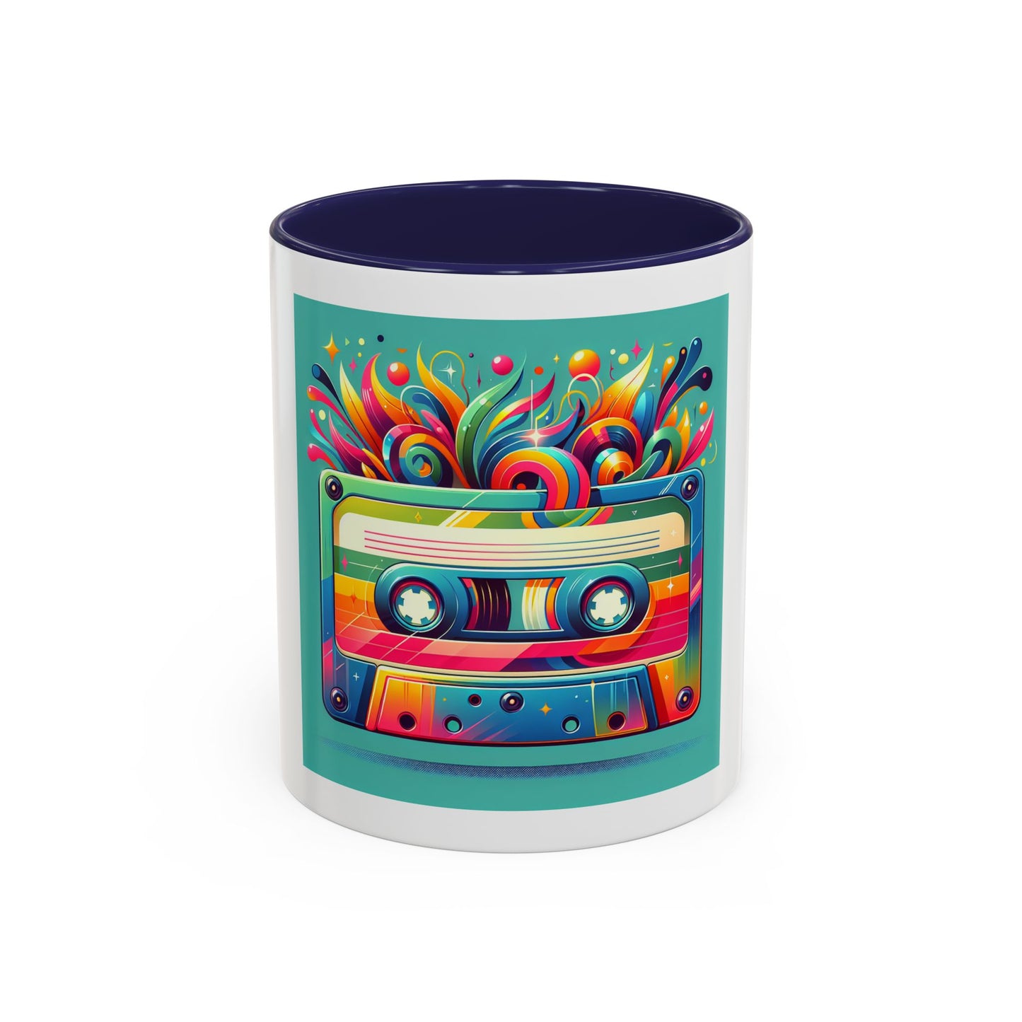Retro Vibrant Coffee Mug - 11oz & 15oz - Perfect Gift for Music Lovers & Nostalgia Fans