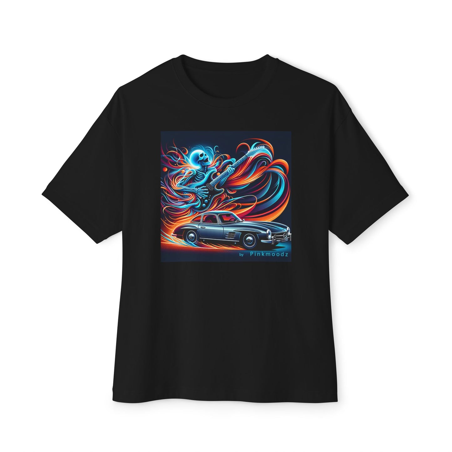 Retro Vibes Unisex Oversized Boxy Tee with Colorful Graphic Design